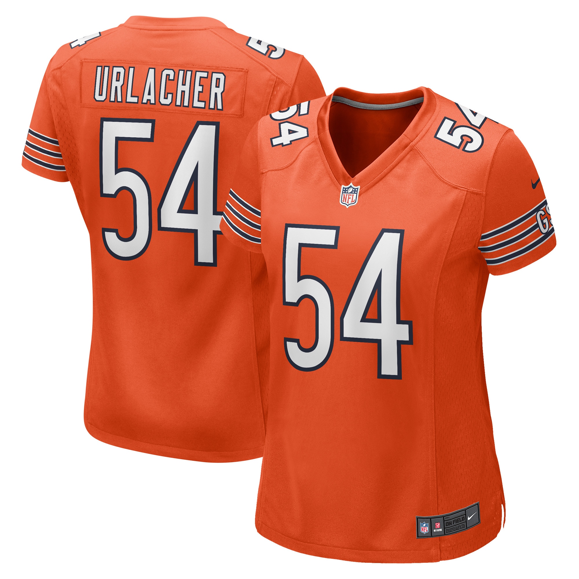 Women's Chicago Bears Brian Urlacher Orange Retired Player Jersey Js8518