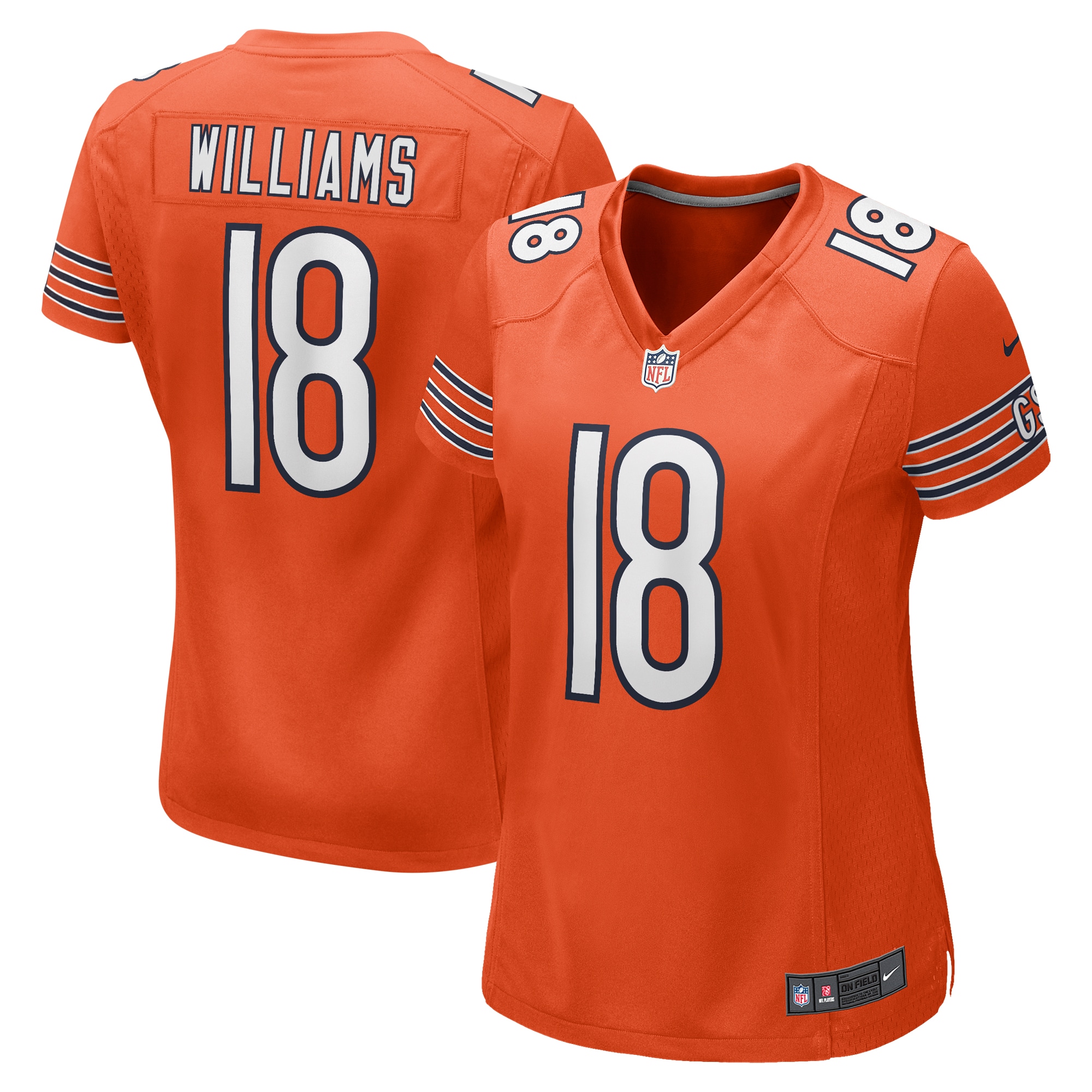 Women's Chicago Bears Caleb Williams Orange Alternate Game Jersey Js3811