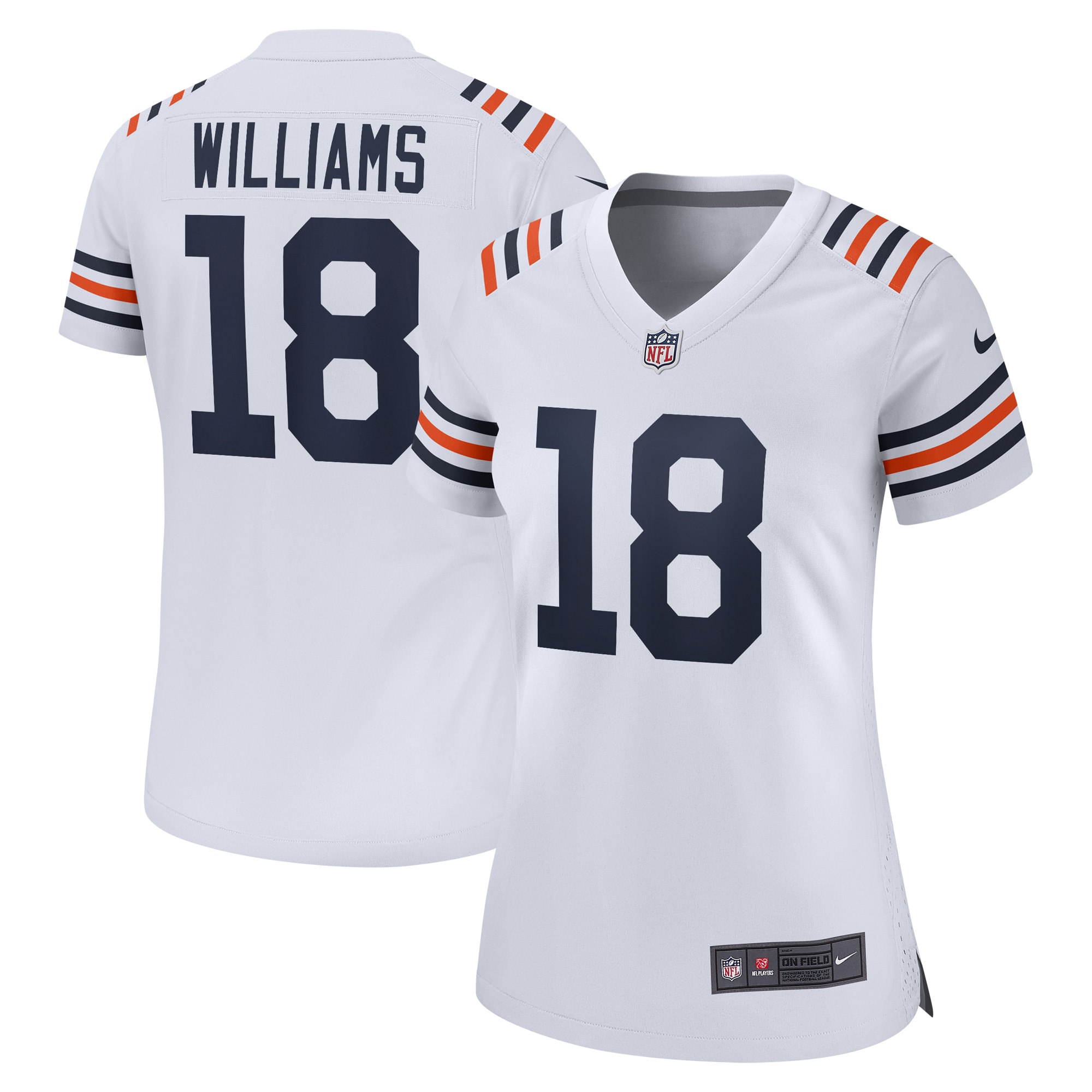 Women's Chicago Bears Caleb Williams White 2nd Alternate Game Player Jersey Js9264