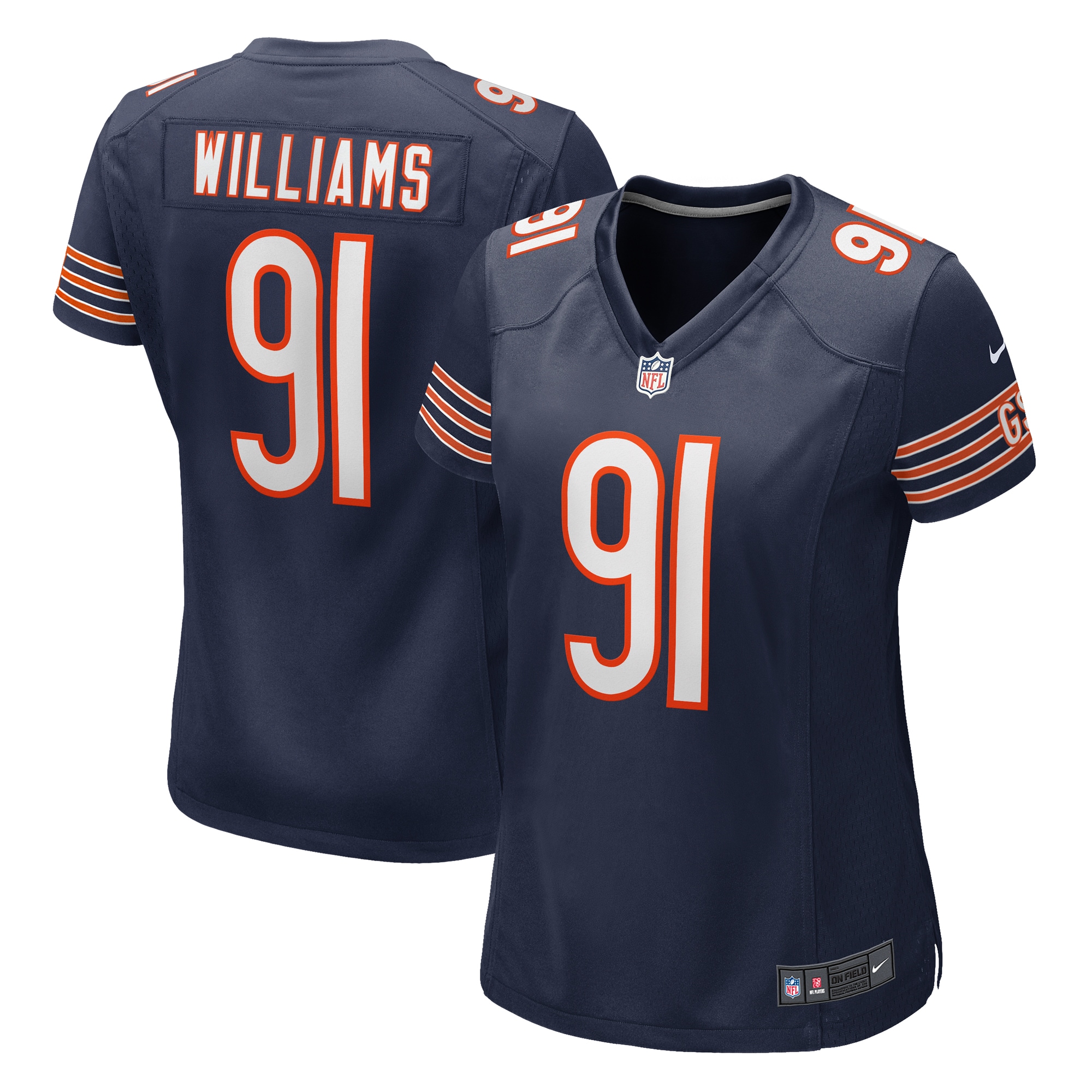 Women's Chicago Bears Chris Williams Navy Game Jersey Js3974