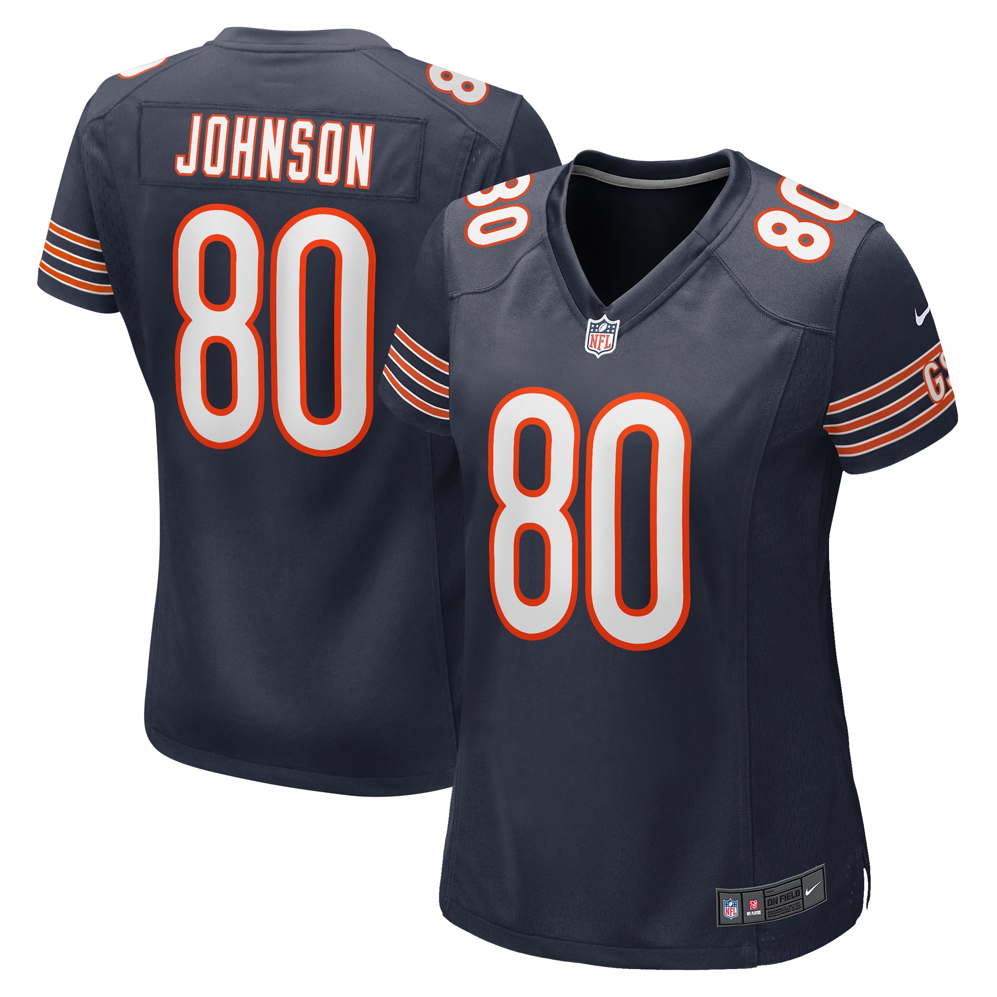 Women's Chicago Bears Collin Johnson Navy Game Jersey Js3577