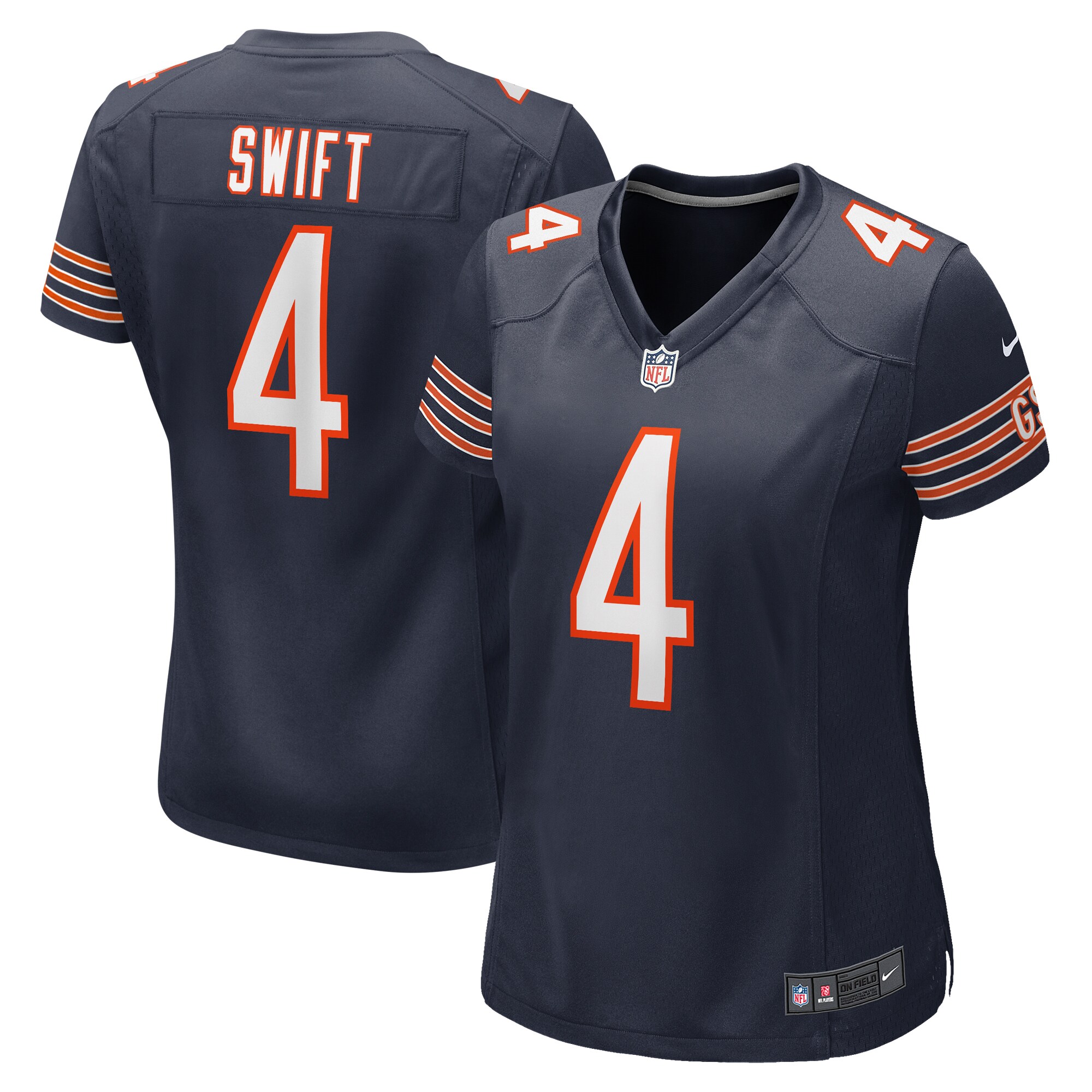 Women's Chicago Bears D'andre Swift Navy Game Jersey Js2169