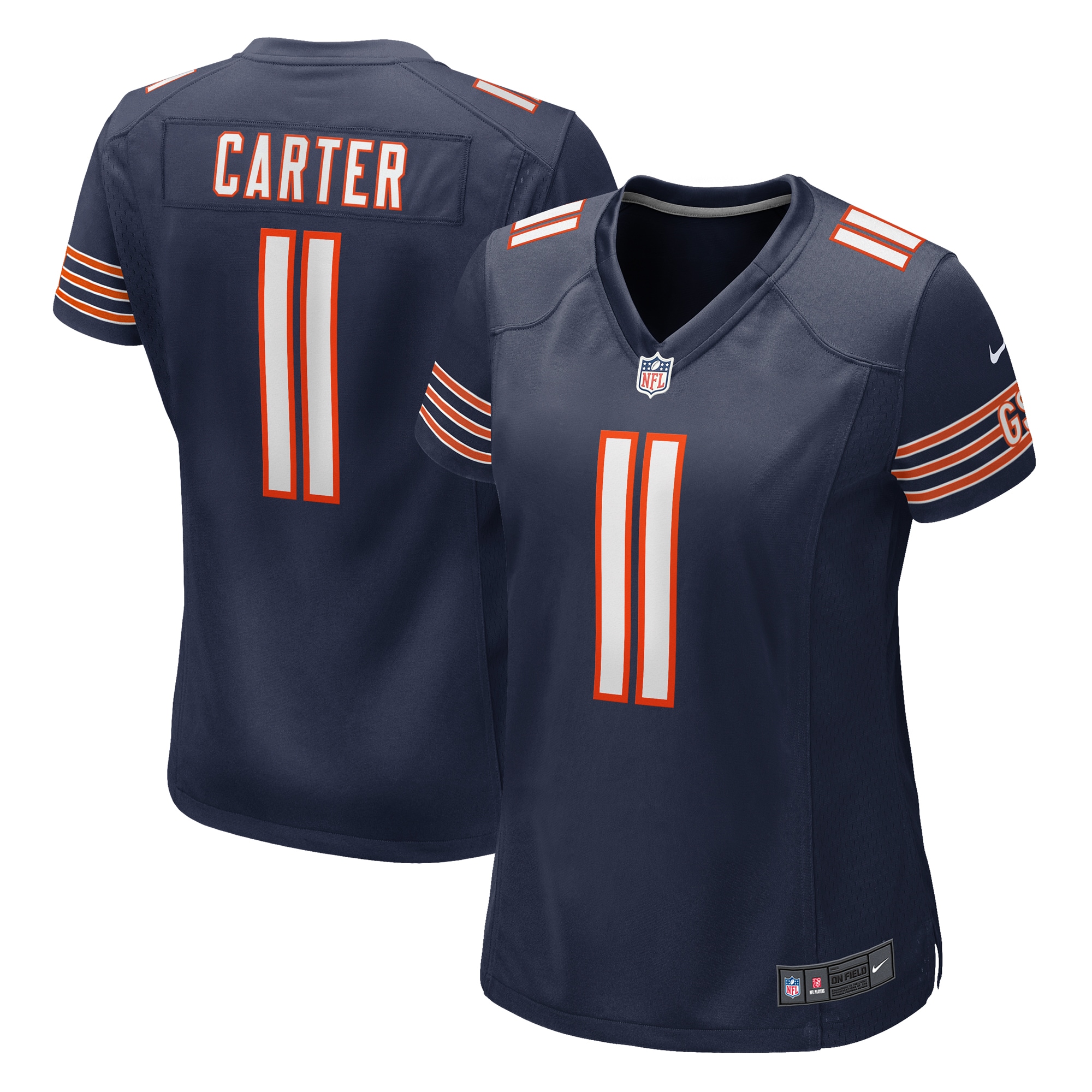 Women's Chicago Bears Deandre Carter Navy Game Jersey Js8841