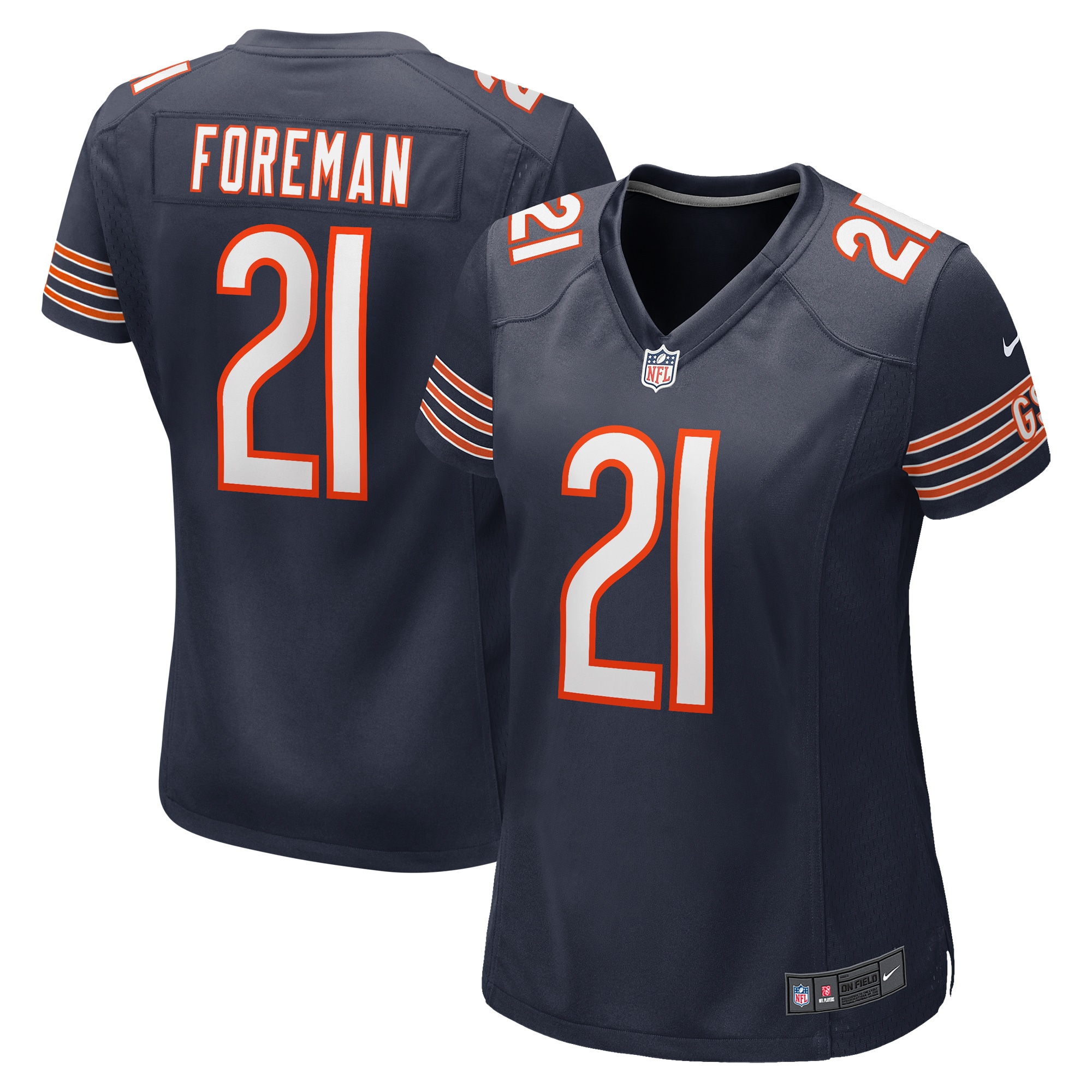 Women's Chicago Bears D'onta Foreman Navy Game Jersey Js9699