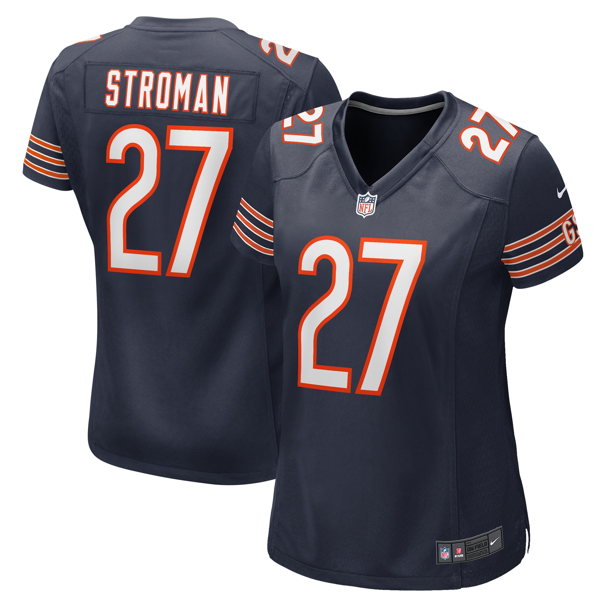 Women's Chicago Bears Greg Stroman Navy Team Game Jersey Js7467
