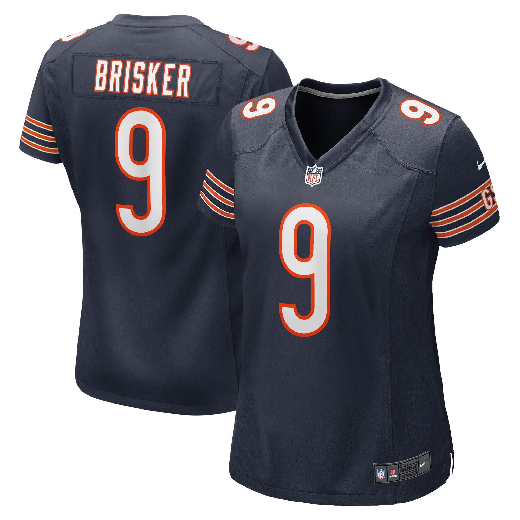 Women's Chicago Bears Jaquan Brisker Navy Game Player Jersey Js4664