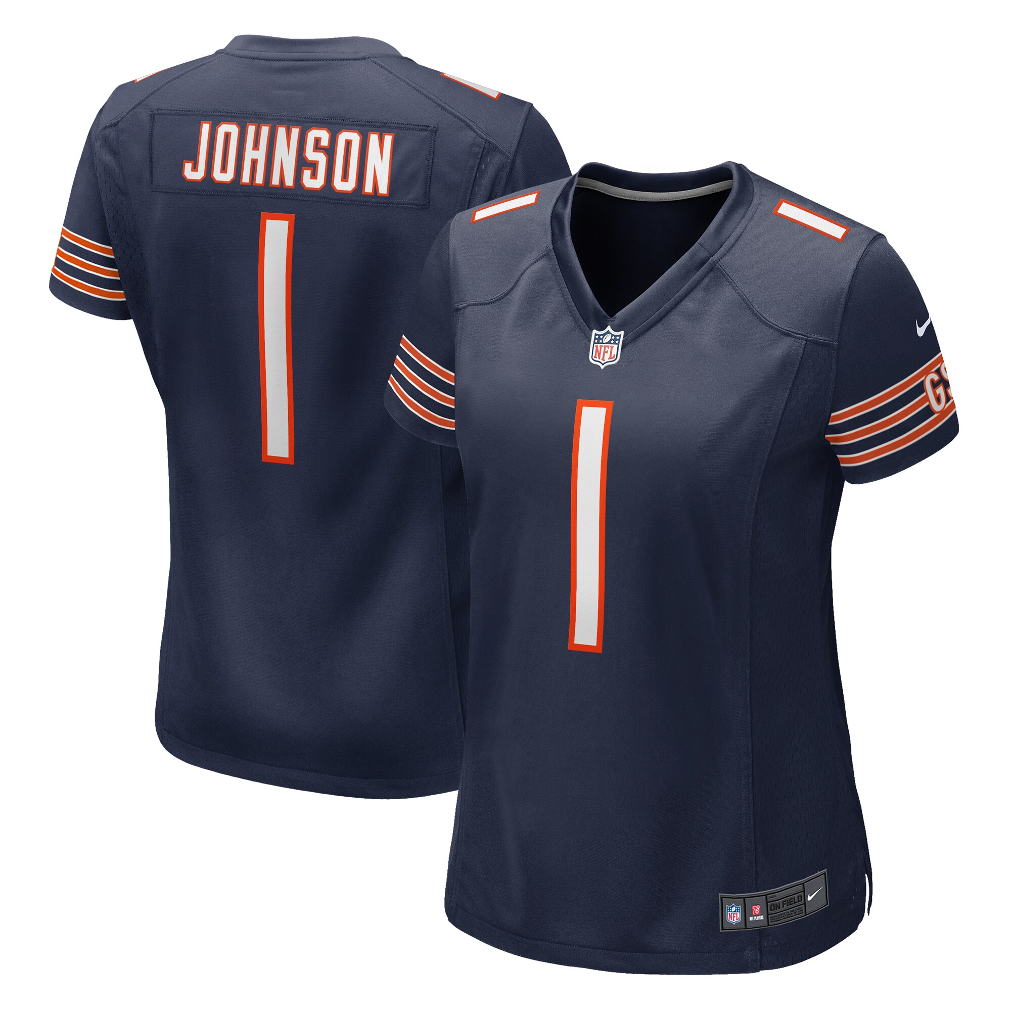 Women's Chicago Bears Jaylon Johnson Navy Game Jersey Js5320