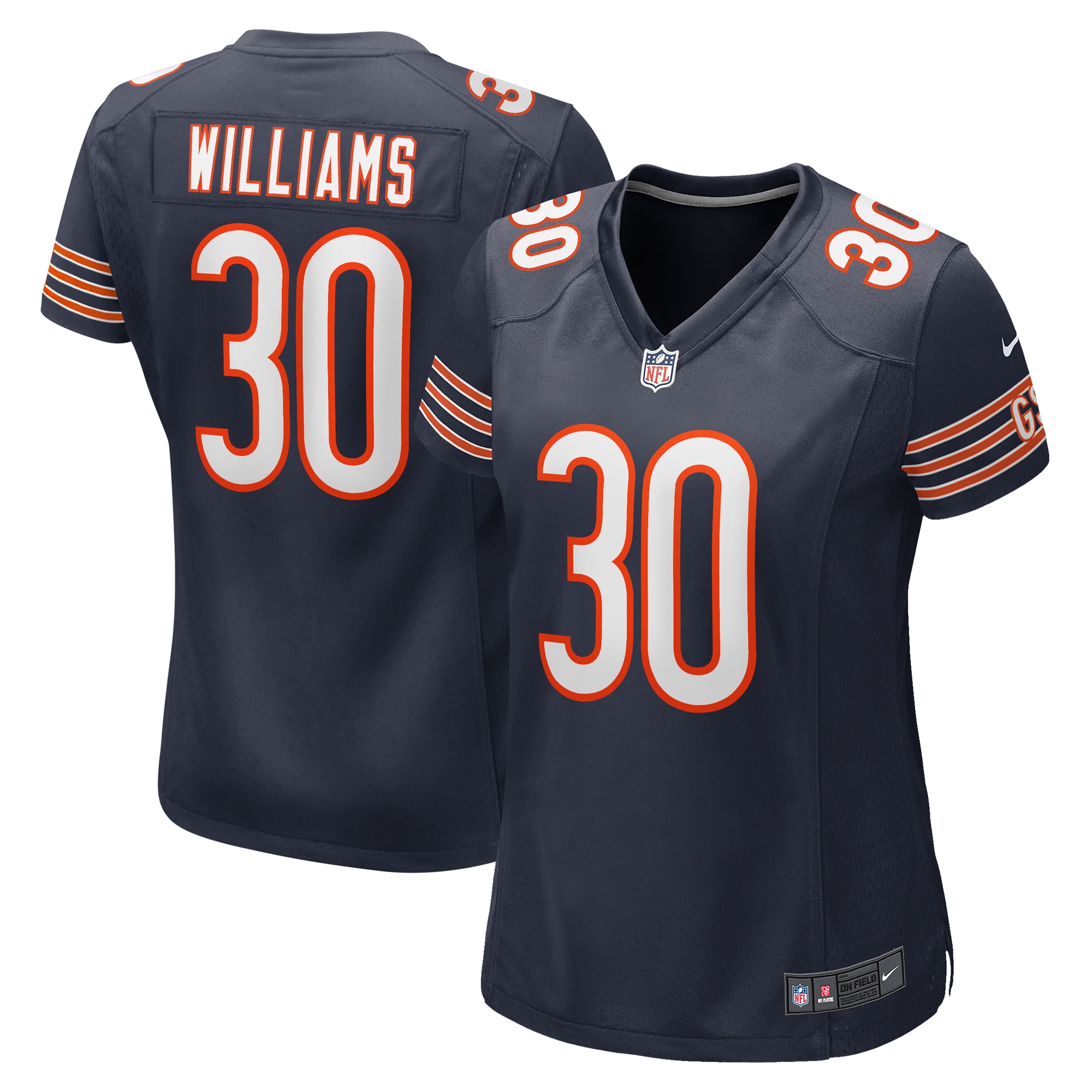 Women's Chicago Bears Joejuan Williams Navy Game Jersey Js4715