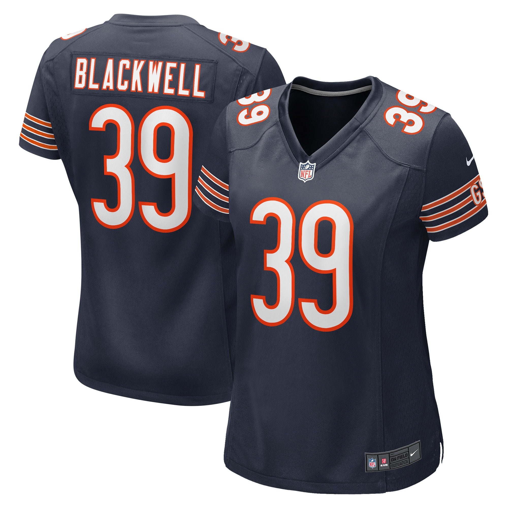 Women's Chicago Bears Josh Blackwell Navy Game Player Jersey Js9536