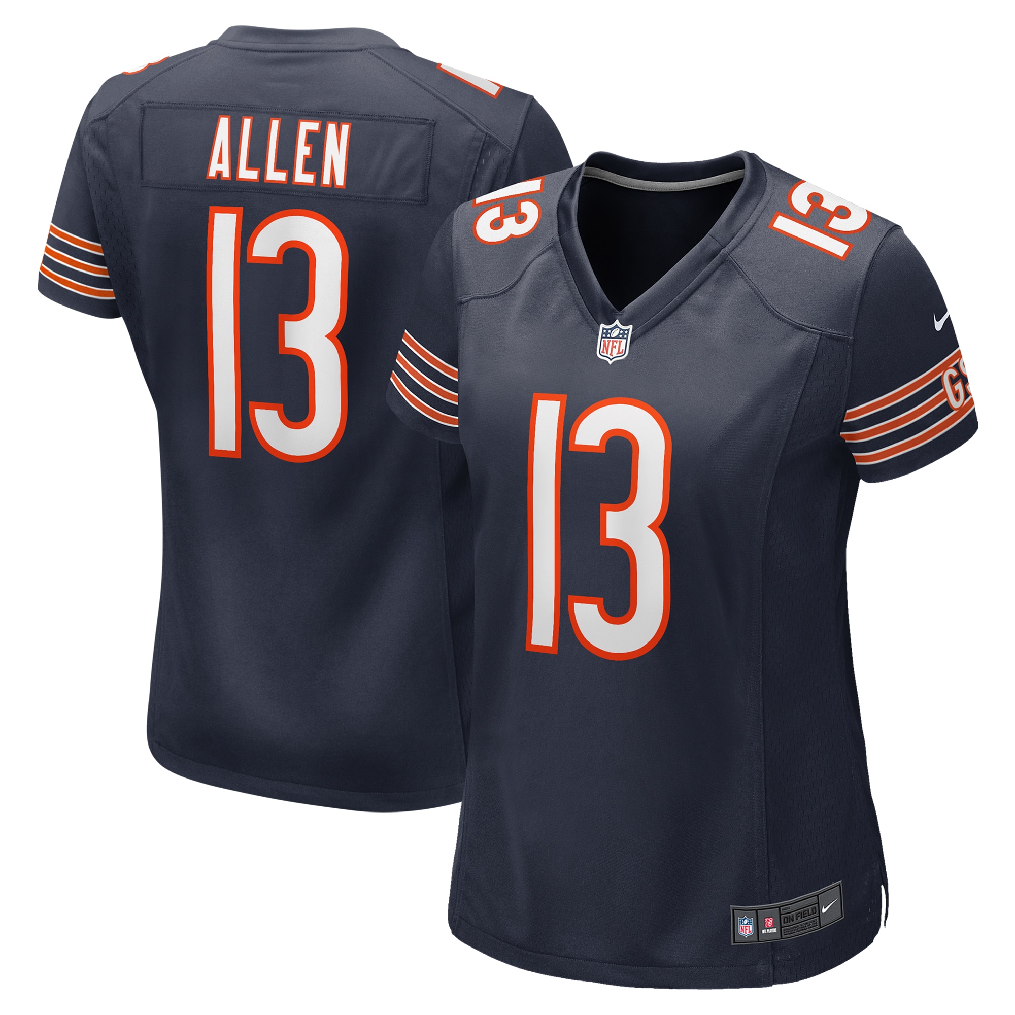 Women's Chicago Bears Keenan Allen Navy Game Jersey Js9100