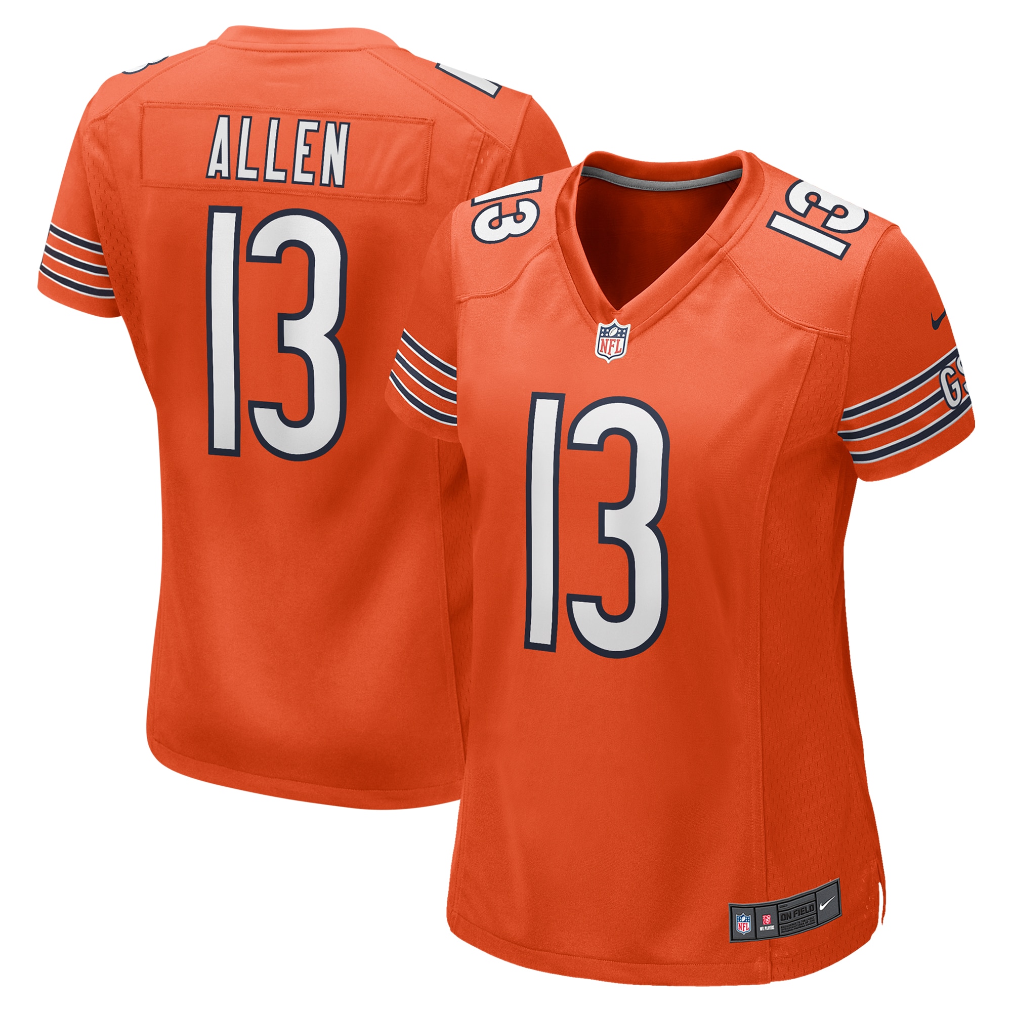 Women's Chicago Bears Keenan Allen Orange Alternate Game Jersey Js1517