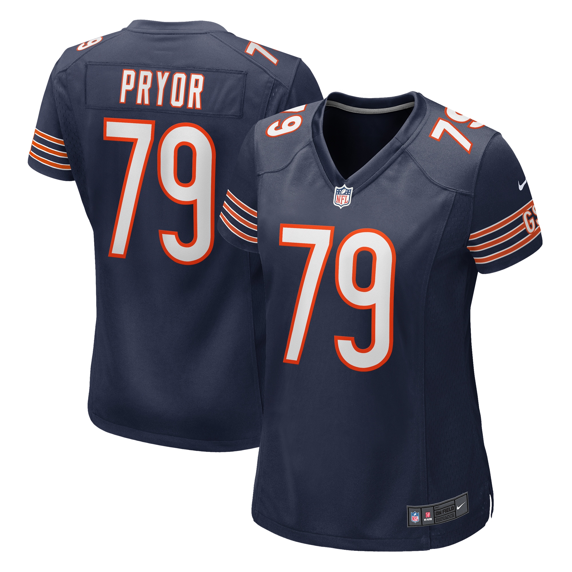 Women's Chicago Bears Matt Pryor Navy Game Jersey Js6193