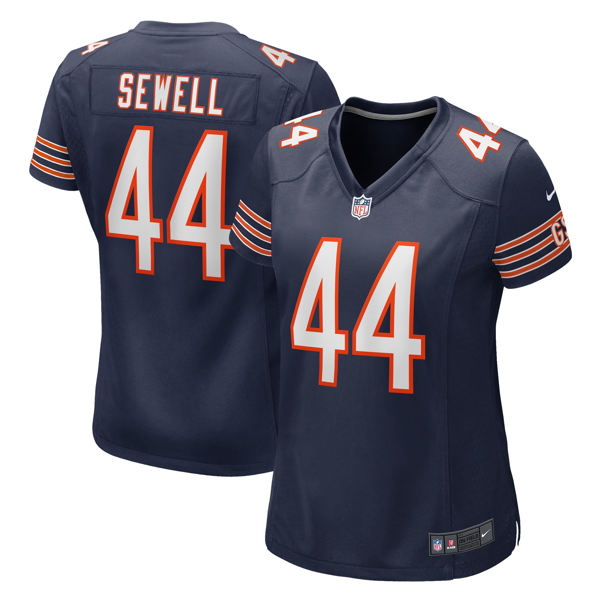 Women's Chicago Bears Noah Sewell Navy Game Jersey Js6337