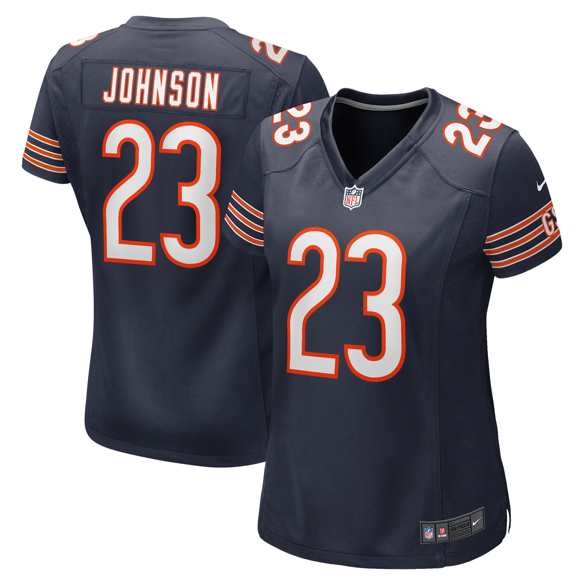 Women's Chicago Bears Roschon Johnson Navy Team Game Jersey Js9359