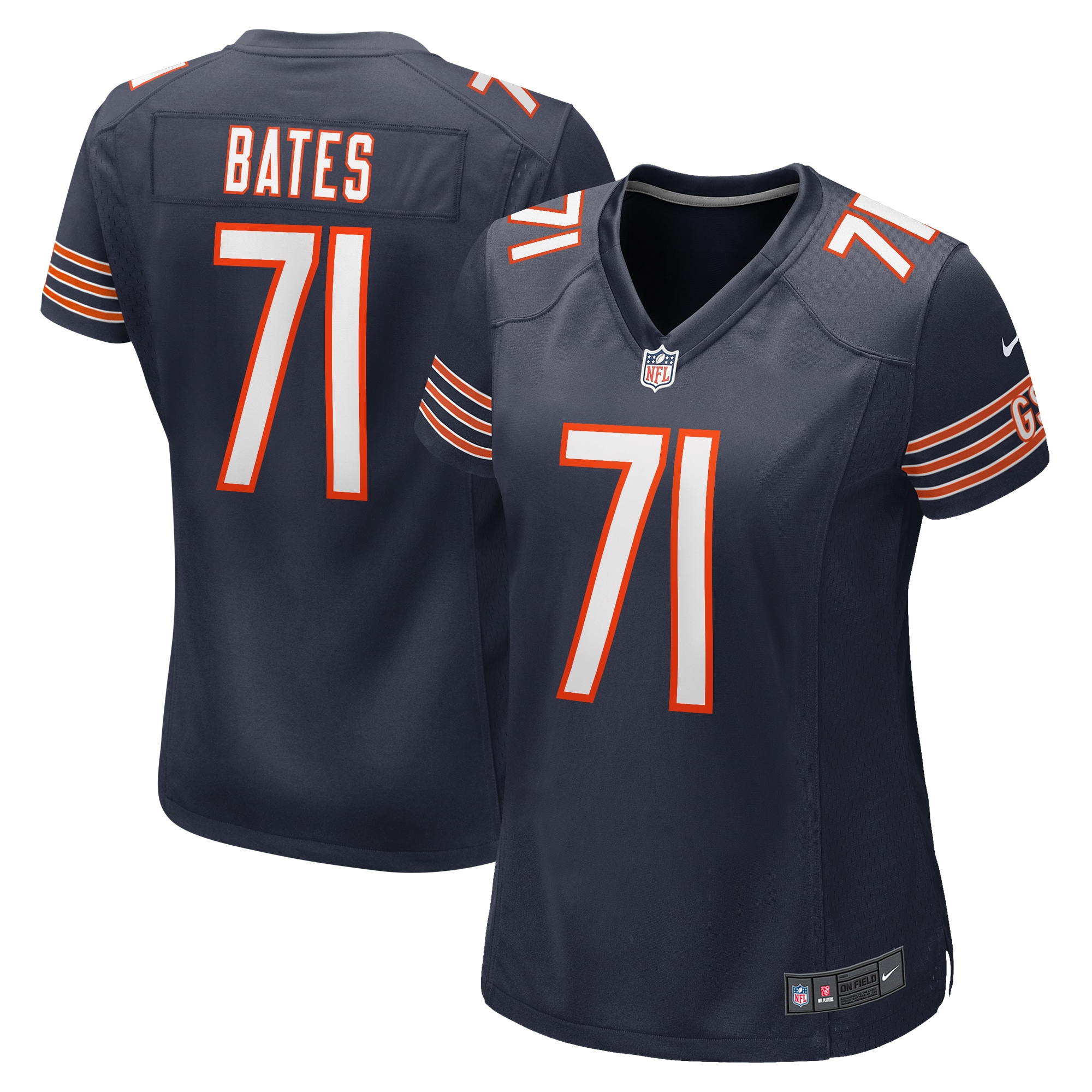 Women's Chicago Bears Ryan Bates Navy Game Jersey Js3002