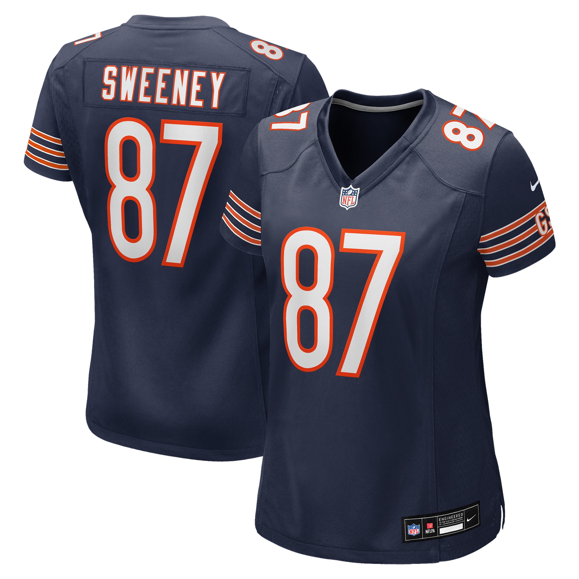 Women's Chicago Bears Tommy Sweeney Navy Game Jersey Js8343
