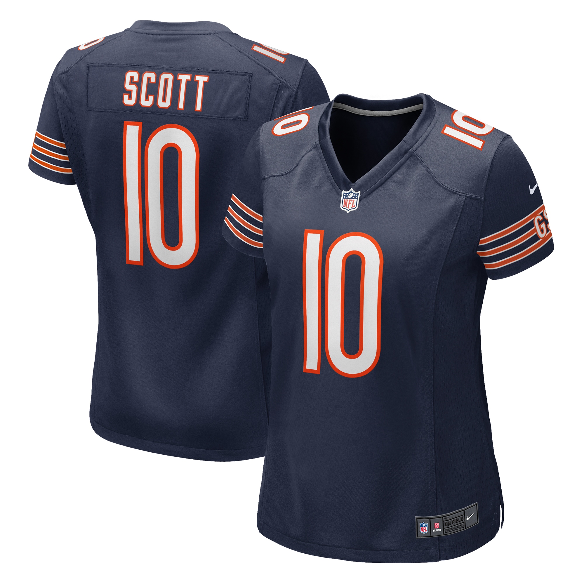 Women's Chicago Bears Tyler Scott Navy Game Jersey Js5765