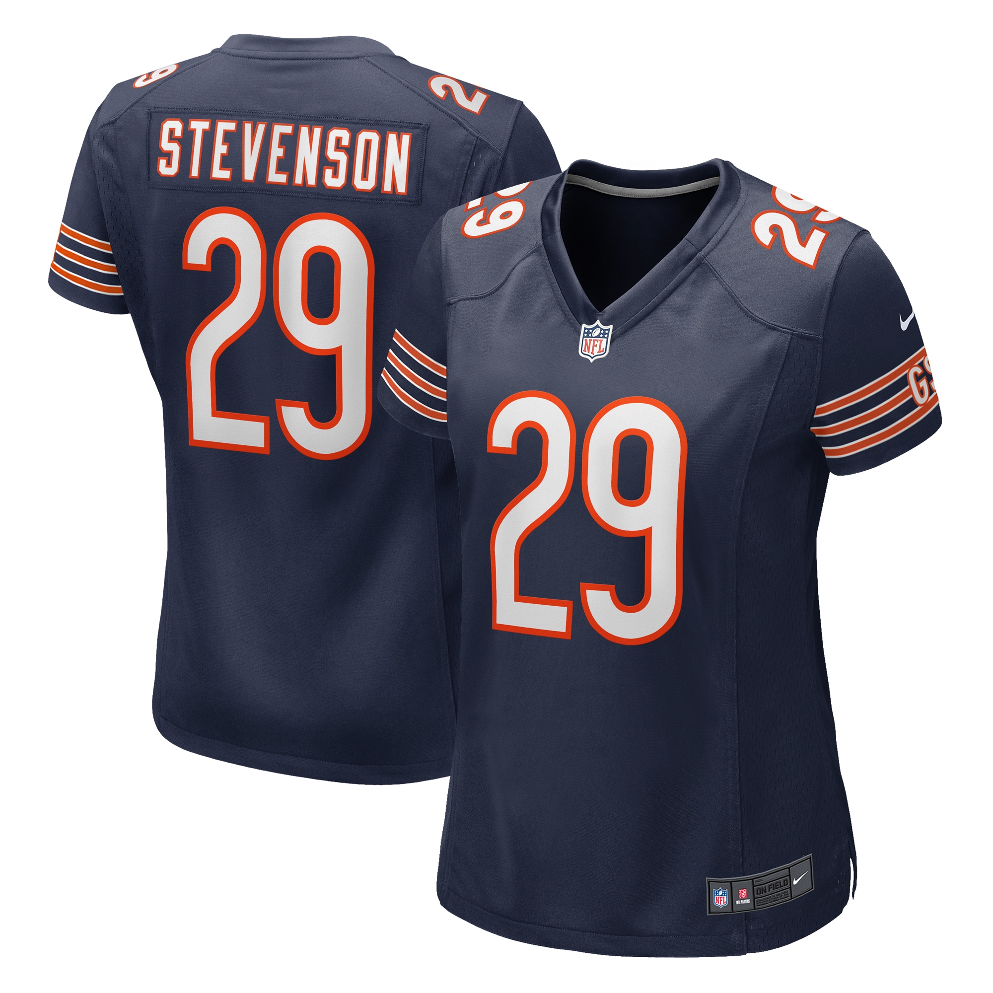 Women's Chicago Bears Tyrique Stevenson Navy Game Jersey Js6138