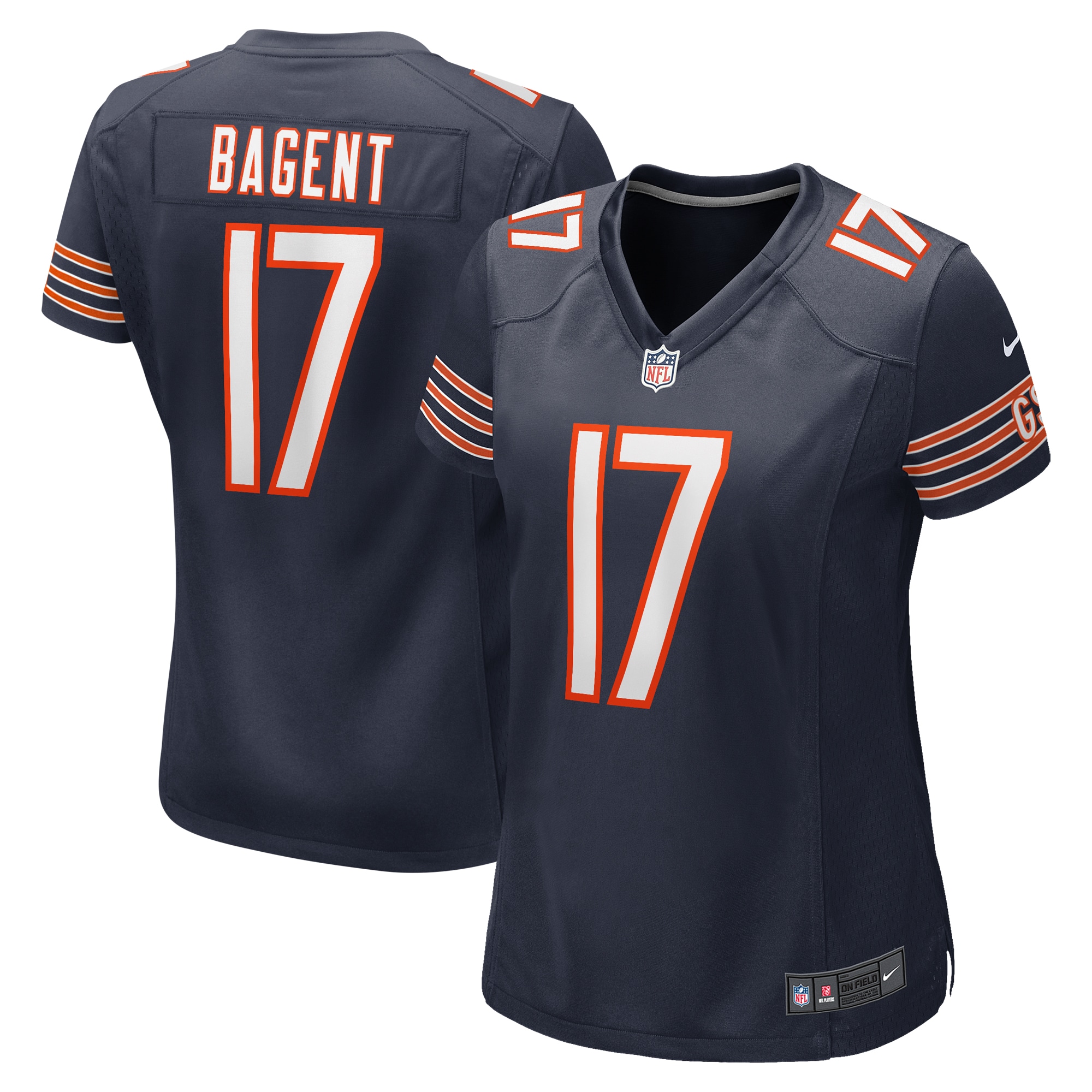 Women's Chicago Bears Tyson Bagent Navy Game Jersey Js1881