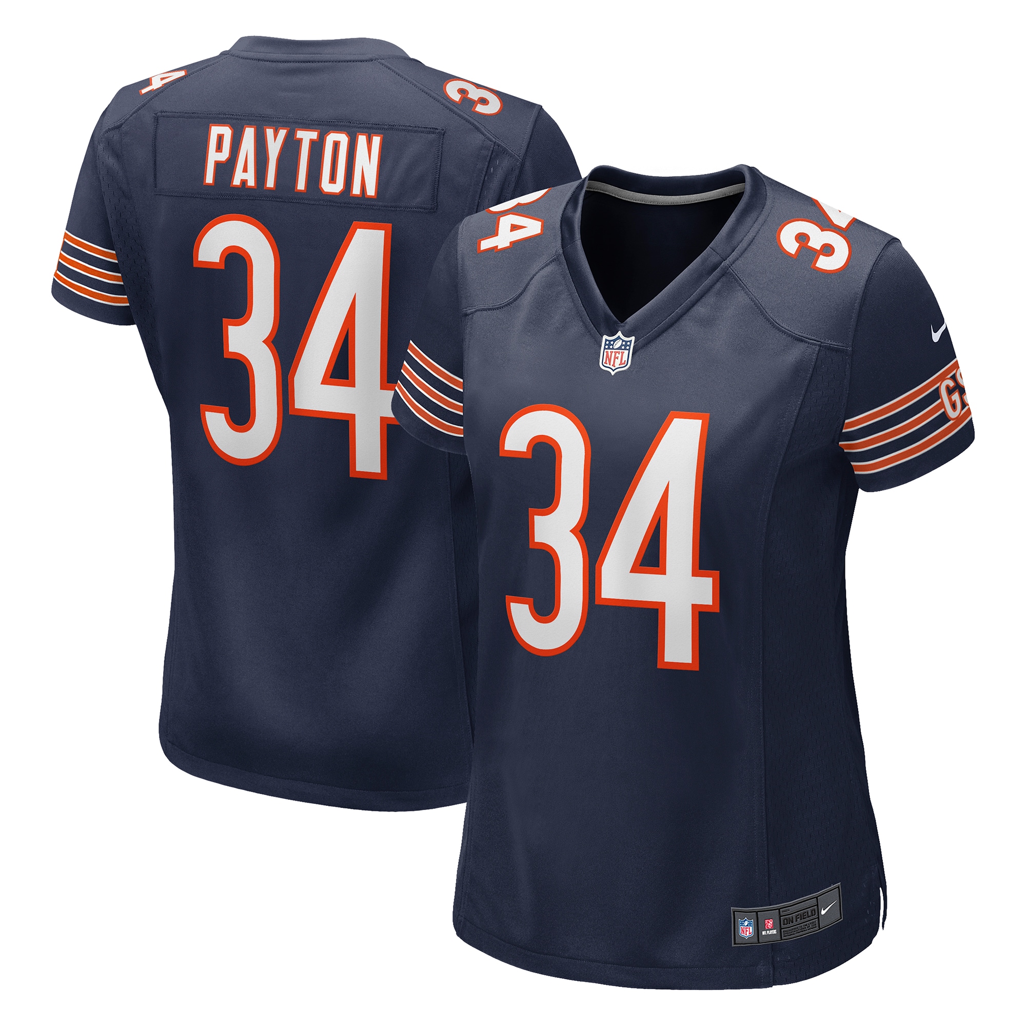 Women's Chicago Bears Walter Payton Navy Game Retired Player Jersey Js2679
