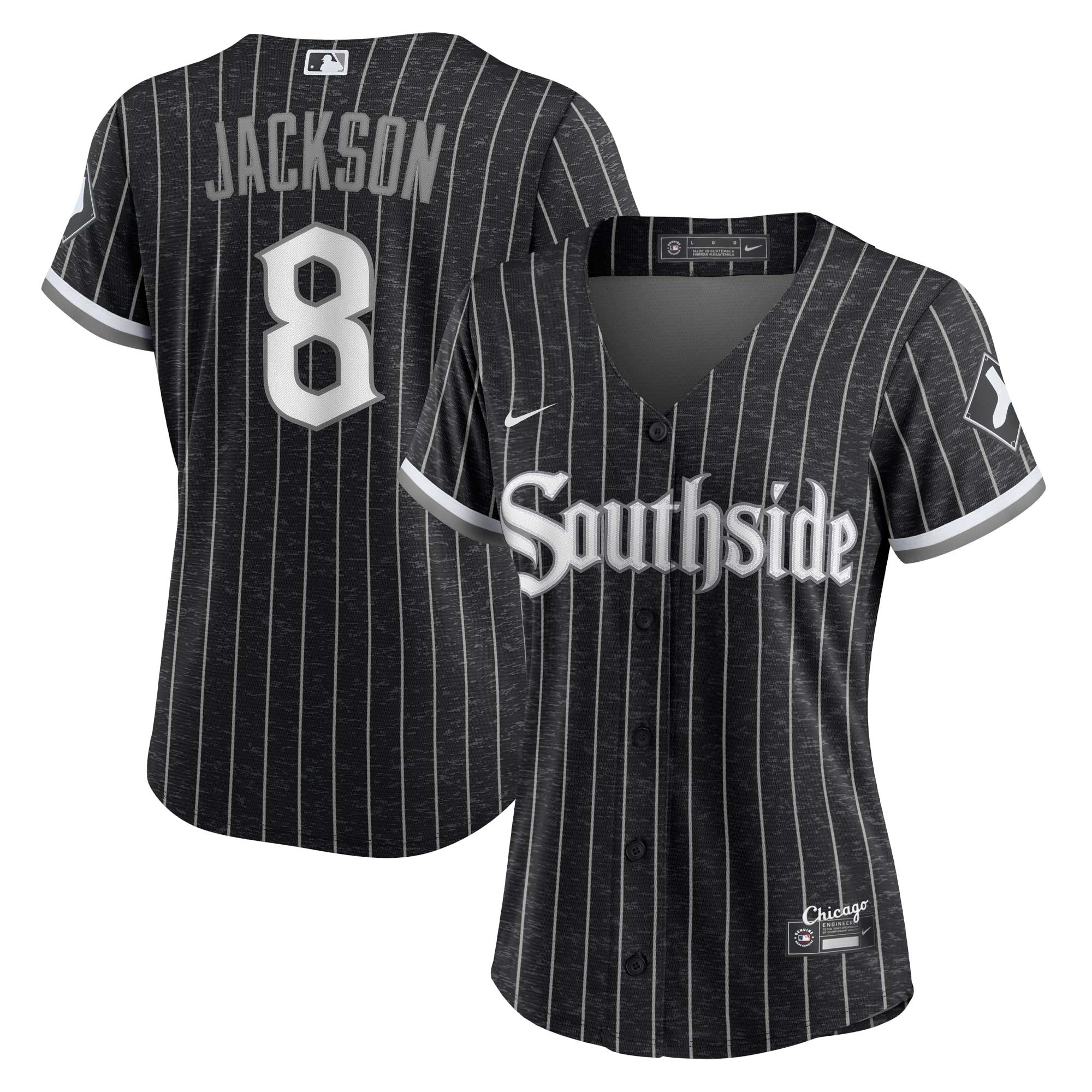 Women's Chicago White Sox Bo Jackson Black City Connect Player Jersey