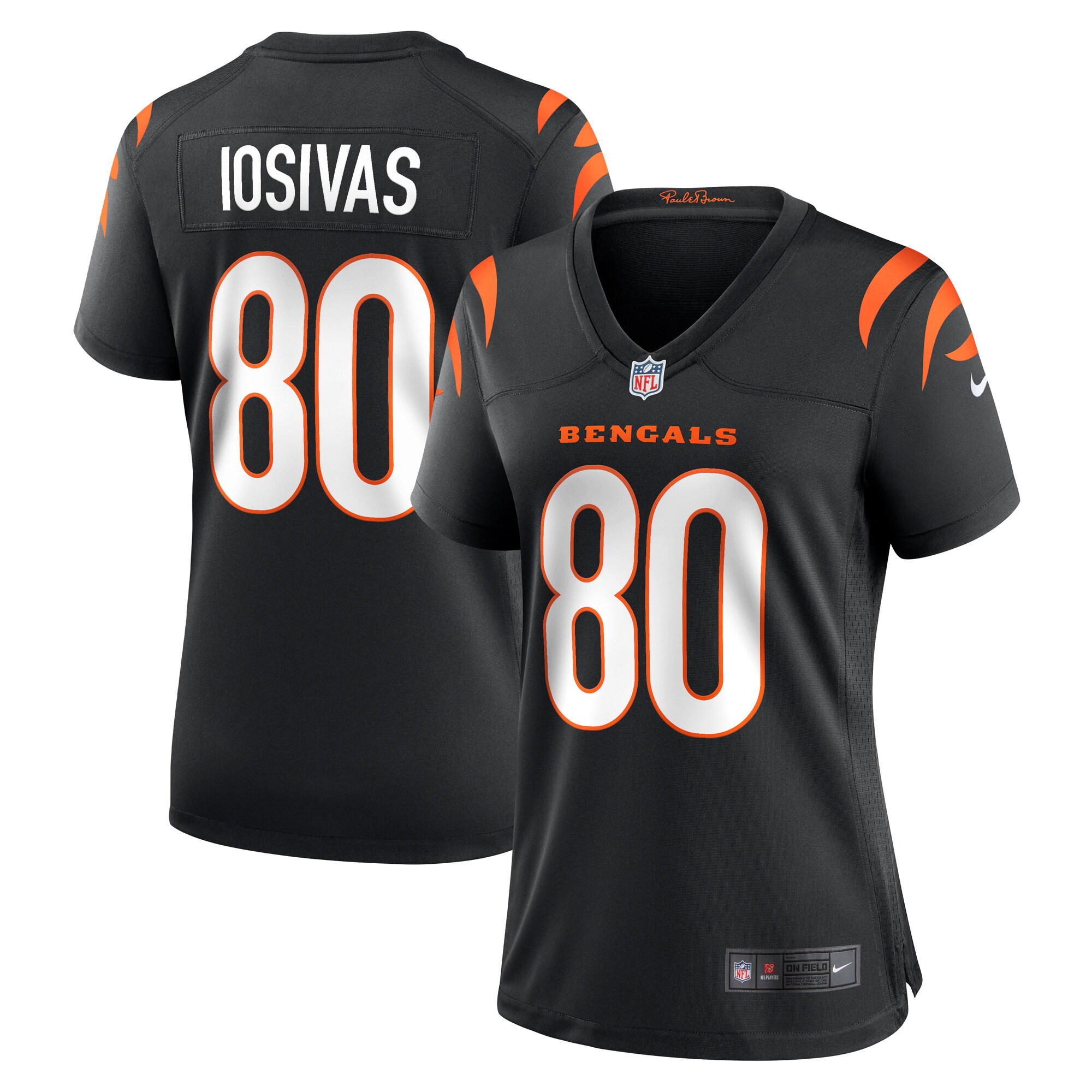 Women's Cincinnati Bengals Andrei Iosivas Black Team Game Jersey Js6984