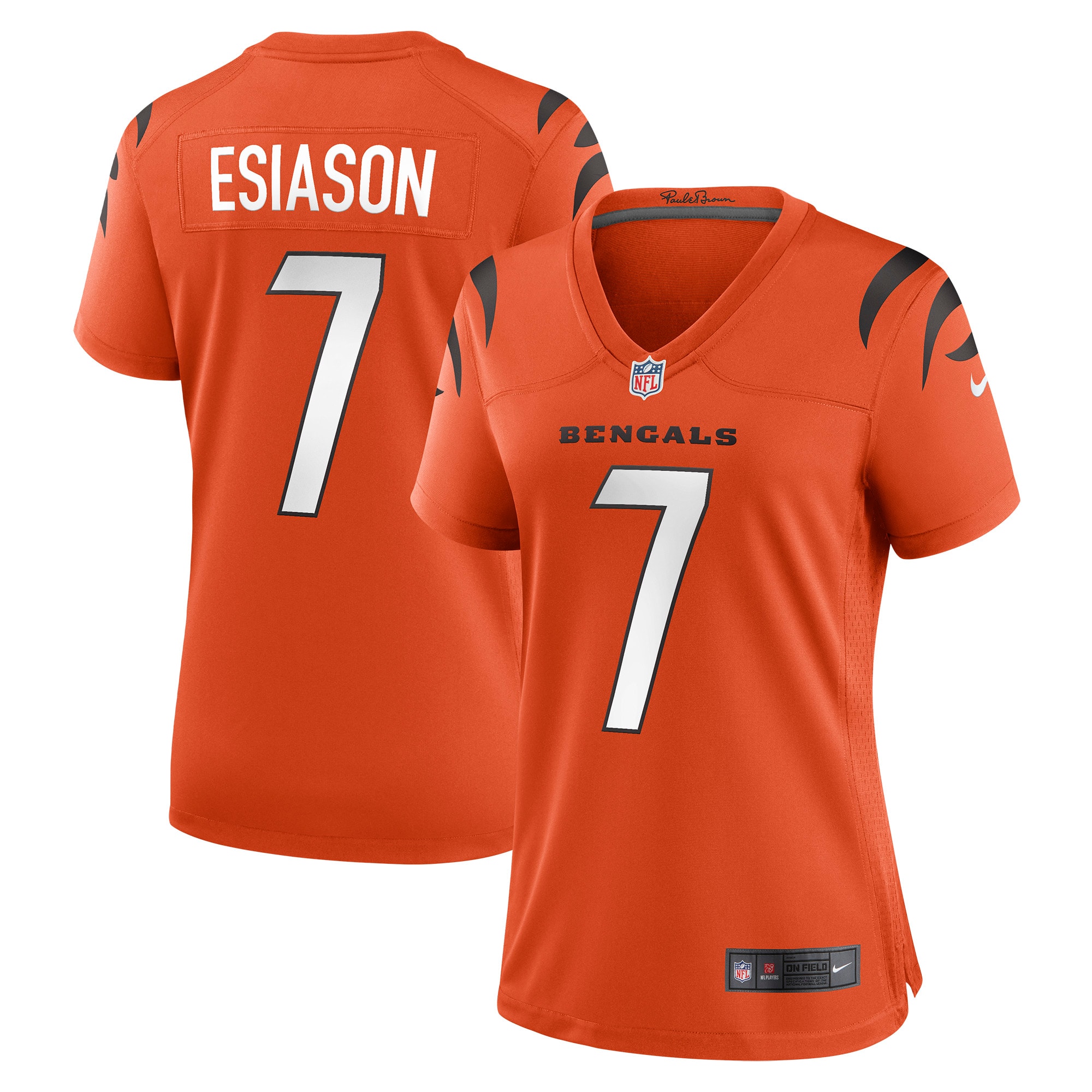 Women's Cincinnati Bengals Boomer Esiason Orange Retired Game Jersey Js8764