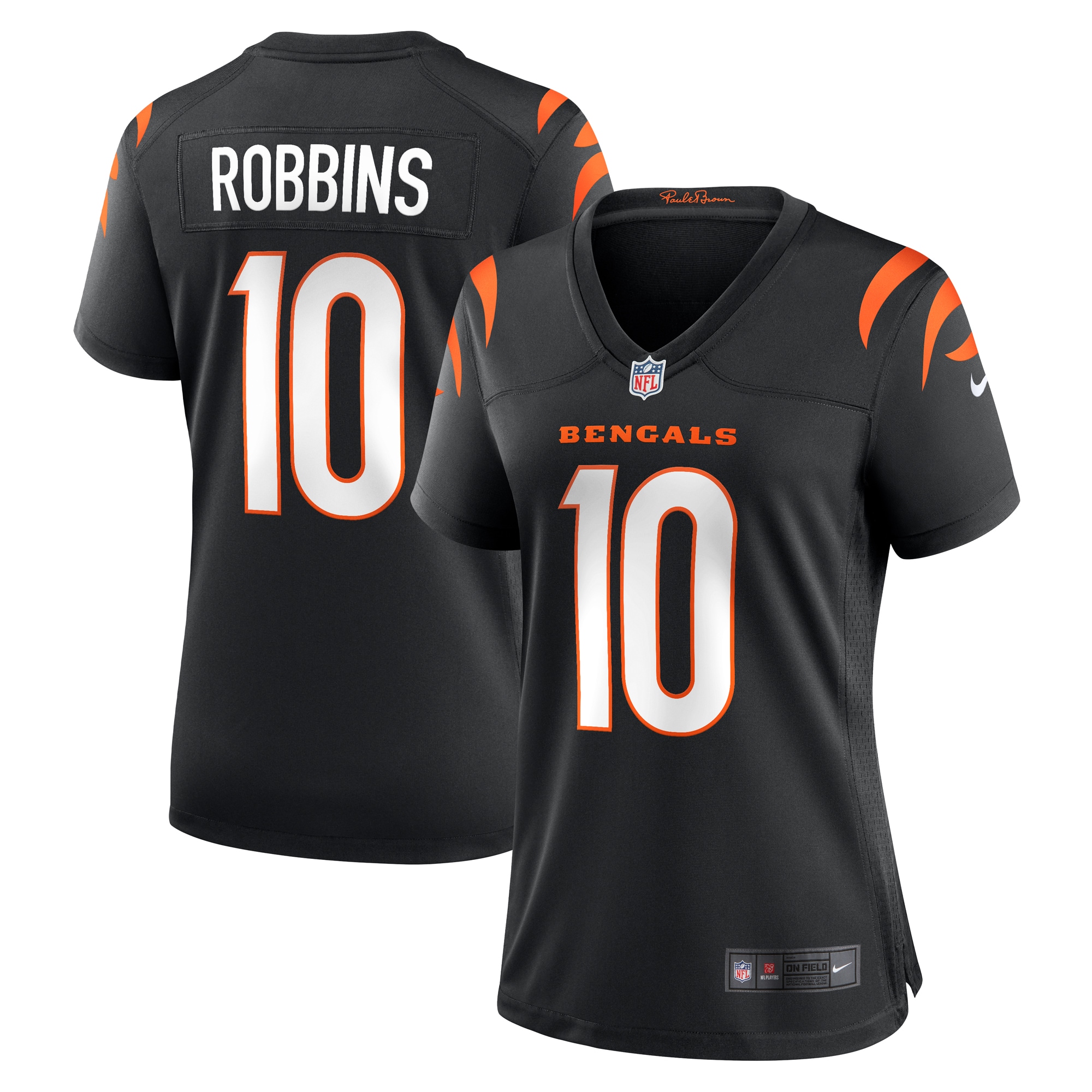 Women's Cincinnati Bengals Brad Robbins Black Team Game Jersey Js4313