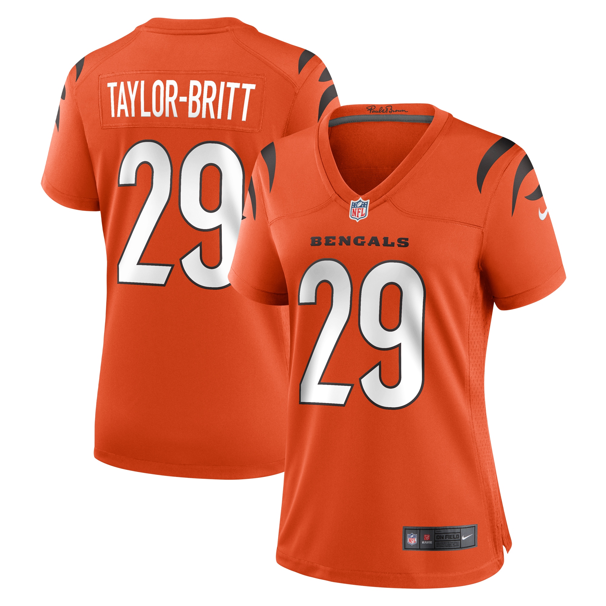 Women's Cincinnati Bengals Cam Taylor-britt Orange Alternate Game Jersey Js8559