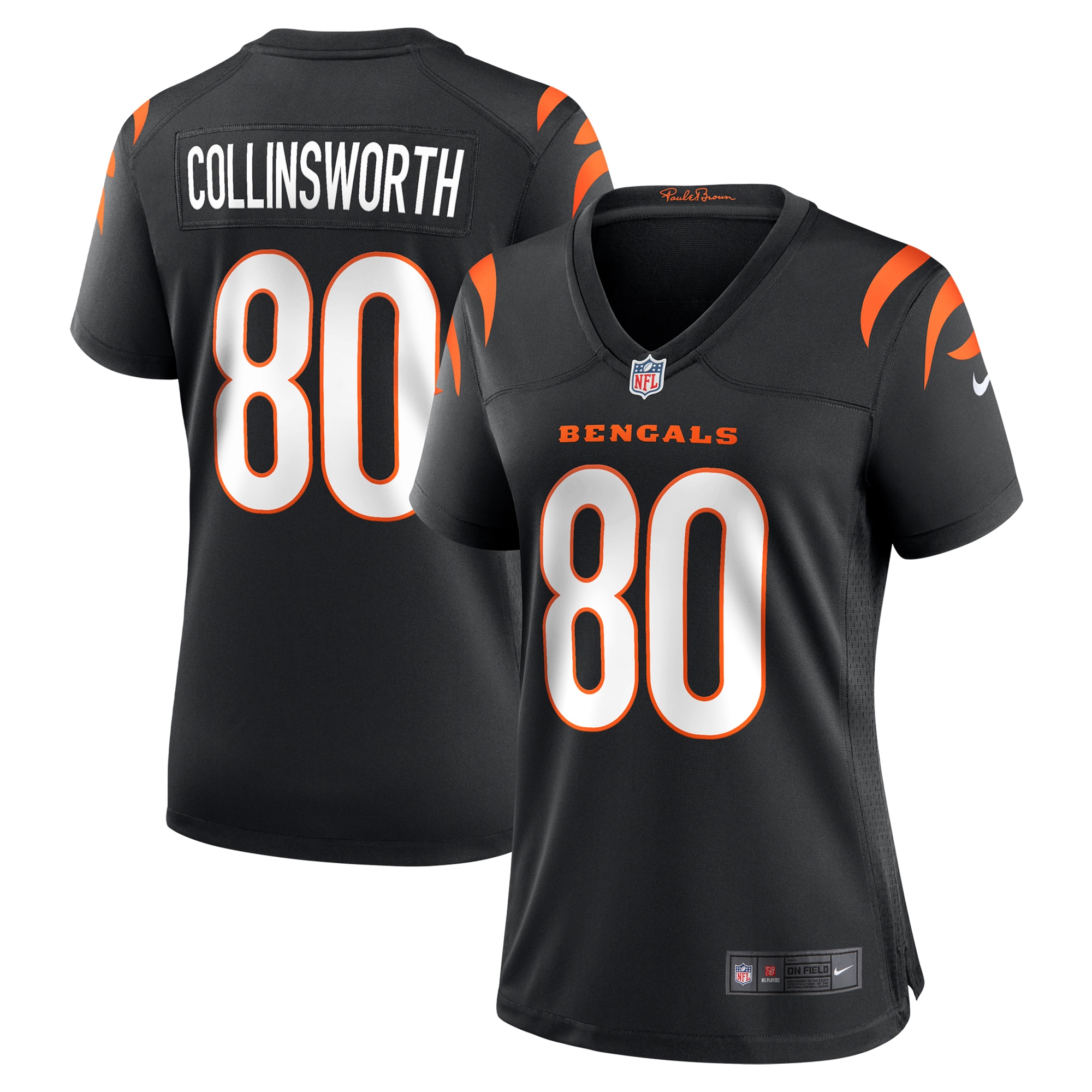Women's Cincinnati Bengals Cris Collinsworth Black Team Retired Player Game Jersey Js9372