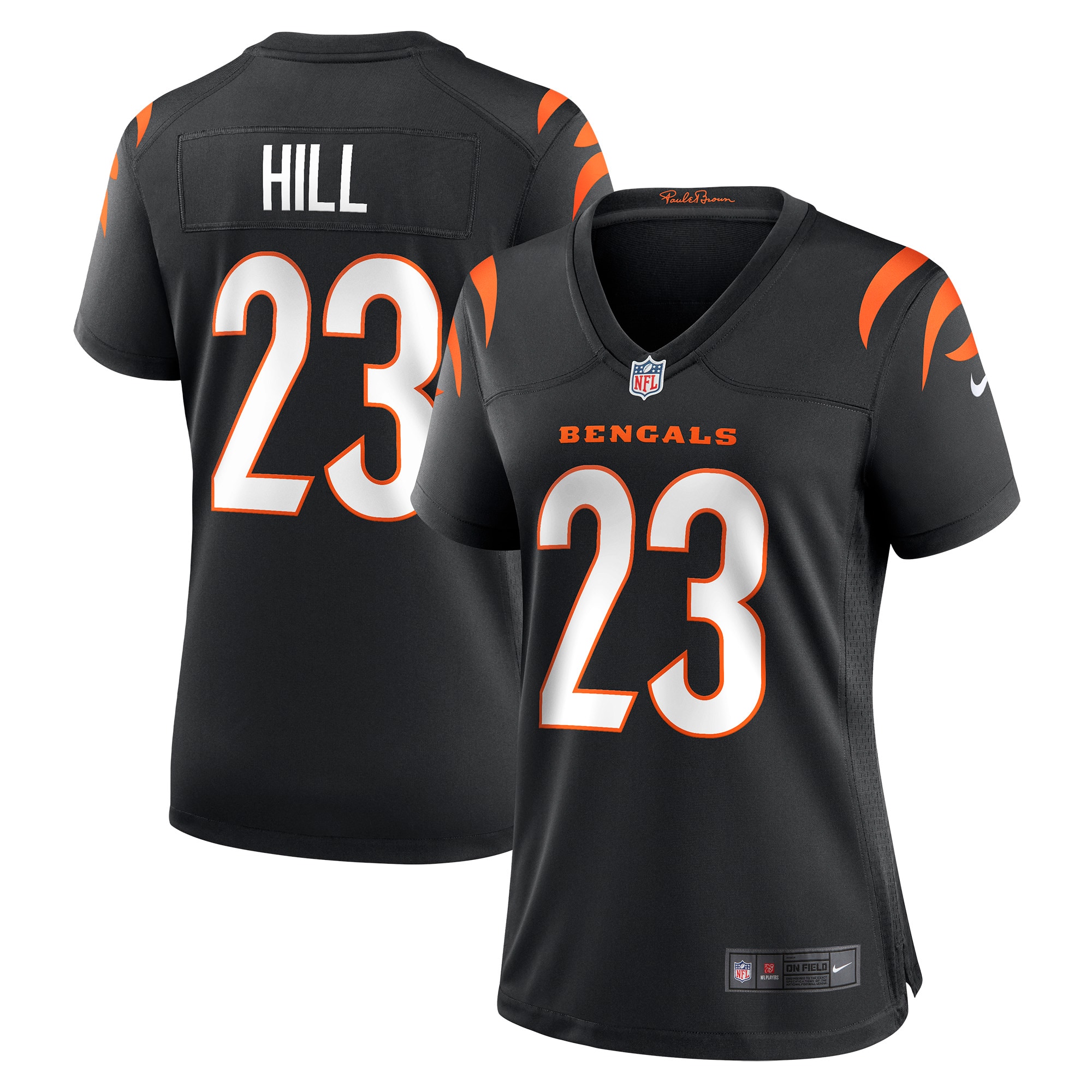Women's Cincinnati Bengals Daxton Hill Black Player Game Jersey Js9129