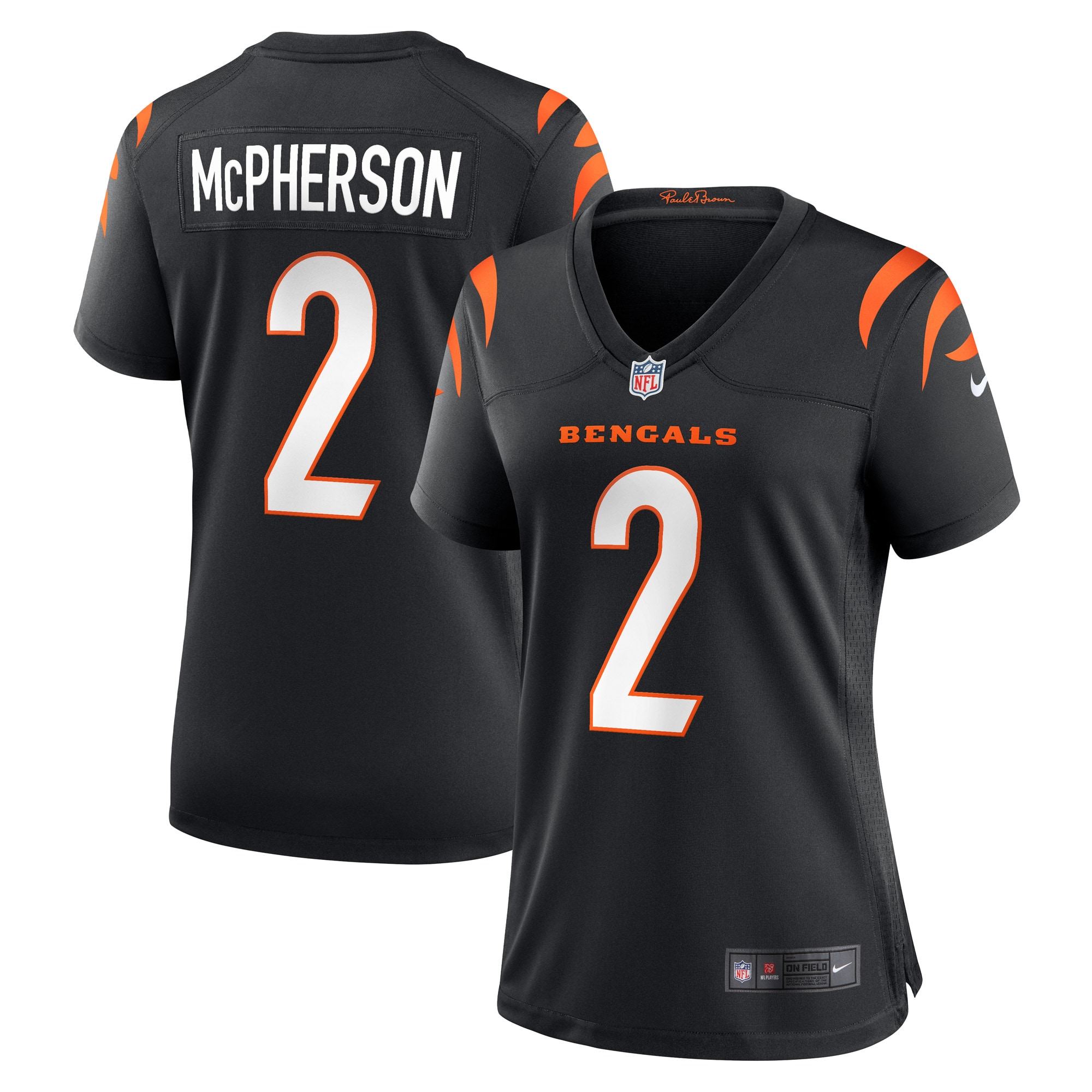 Women's Cincinnati Bengals Evan Mcpherson Black Game Jersey Js3586