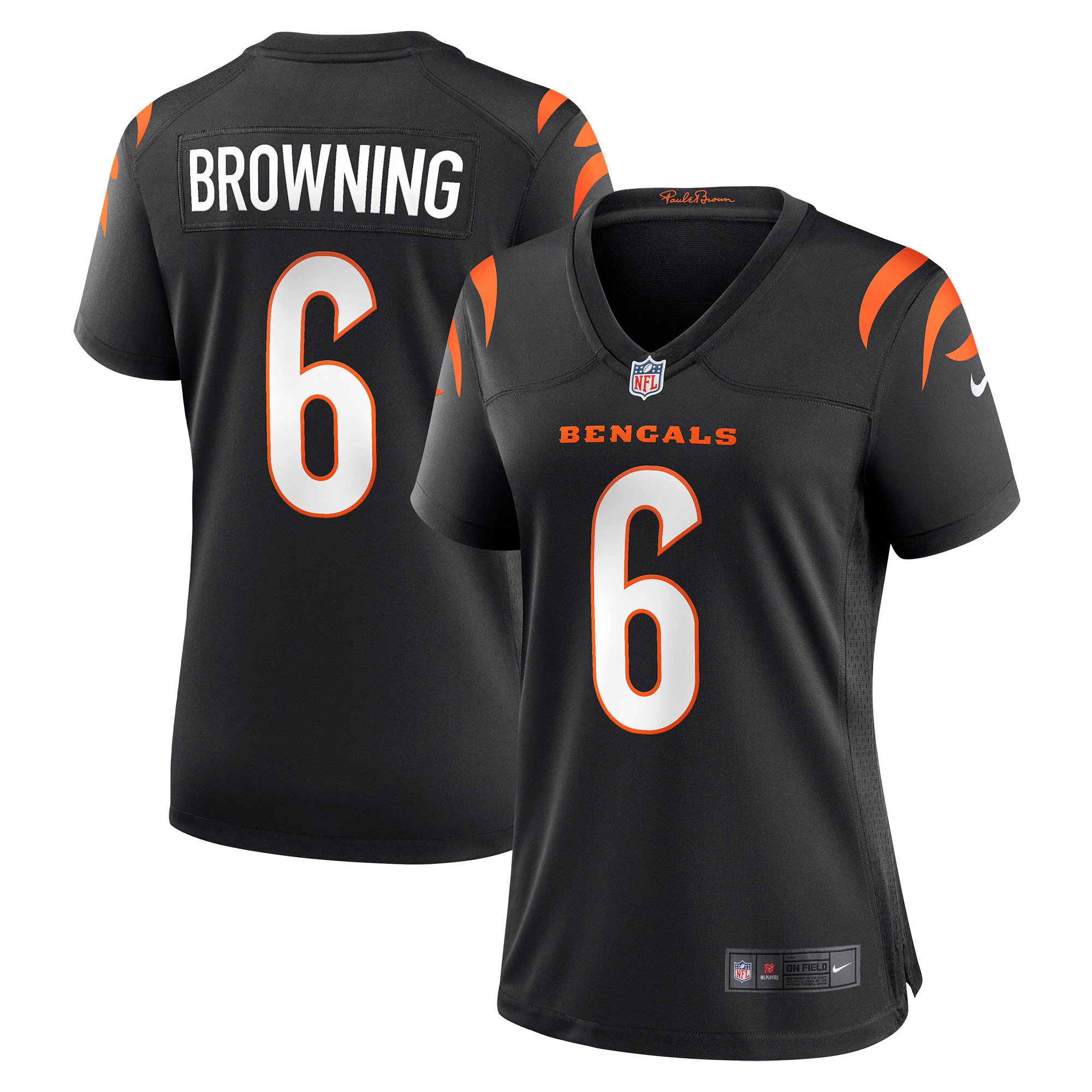 Women's Cincinnati Bengals Jake Browning Black Game Jersey Js5983