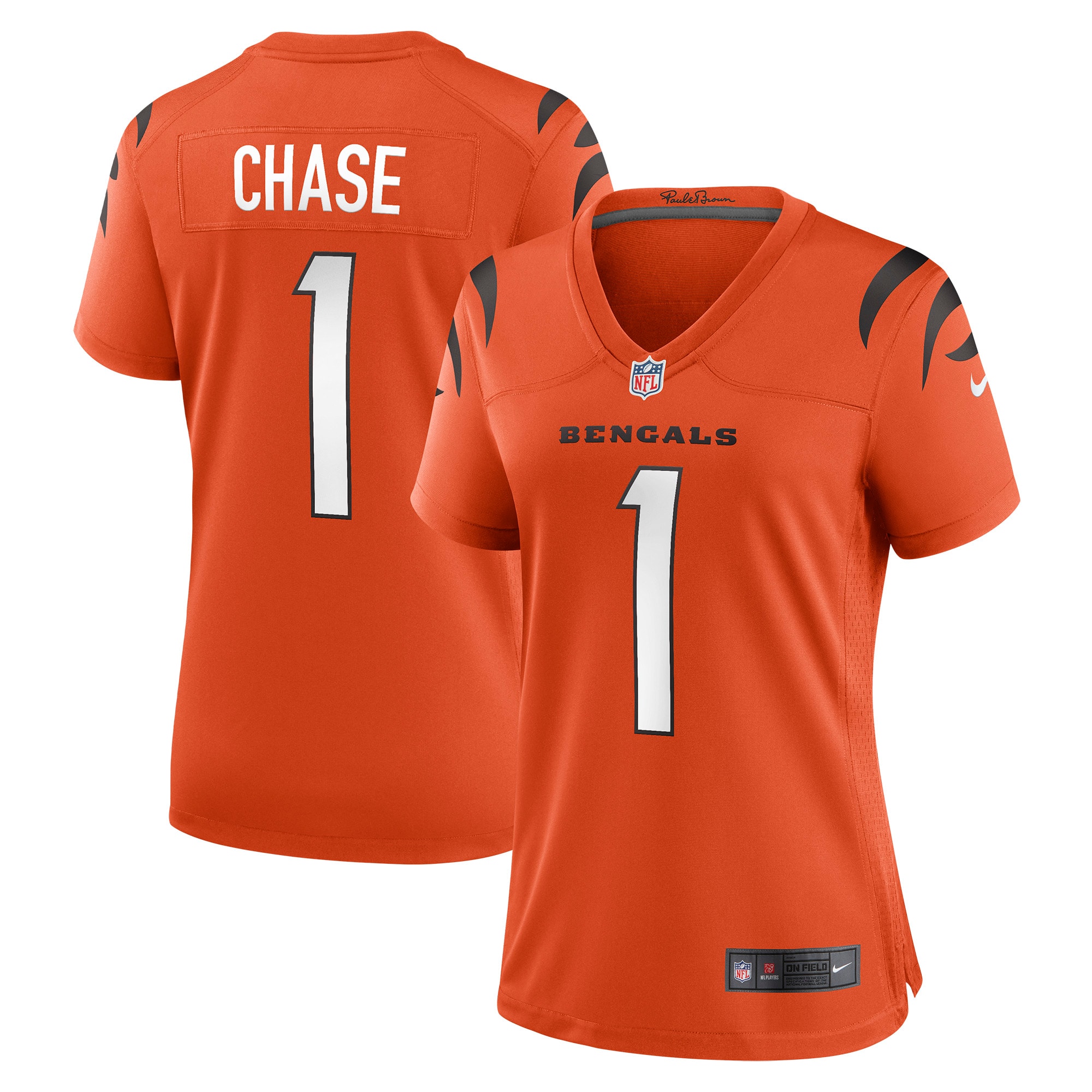 Women's Cincinnati Bengals Ja'marr Chase Orange Game Jersey Js3114