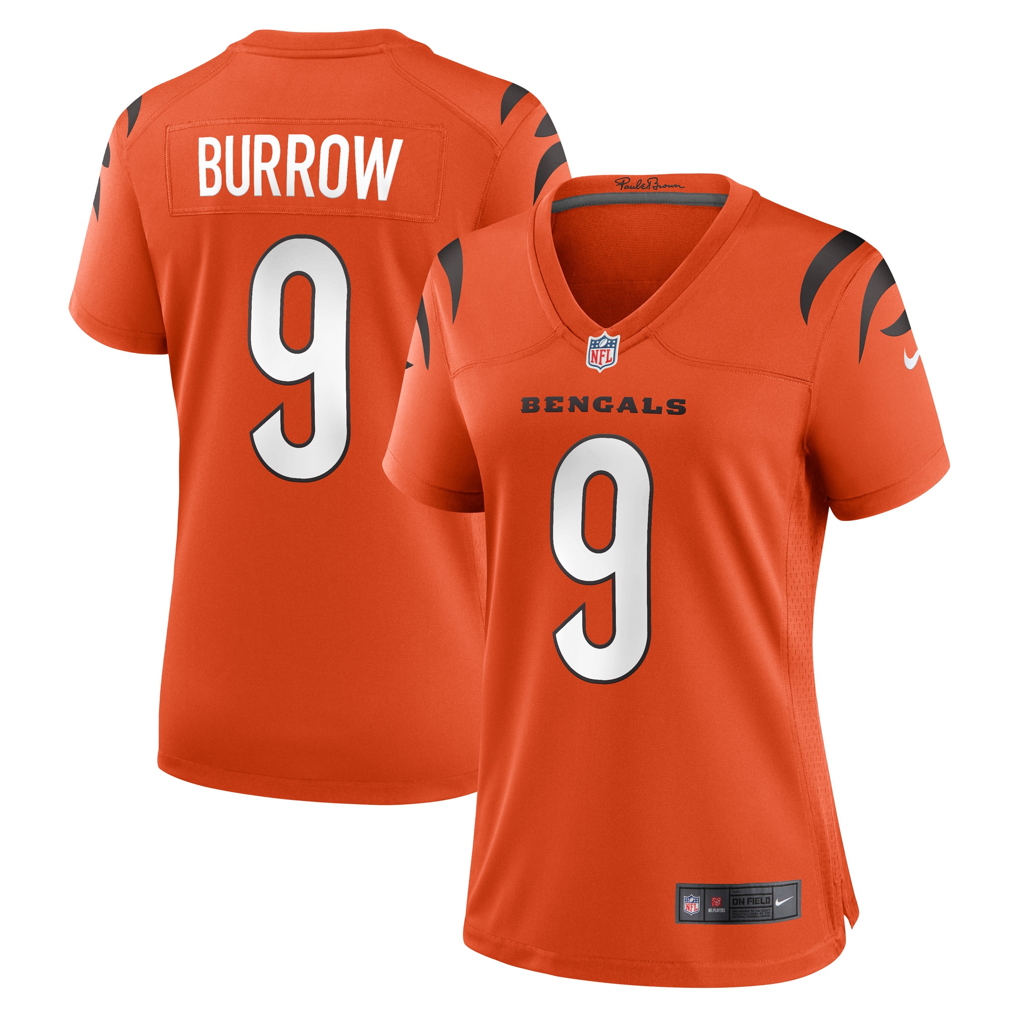 Women's Cincinnati Bengals Joe Burrow Orange Game Jersey Js1974