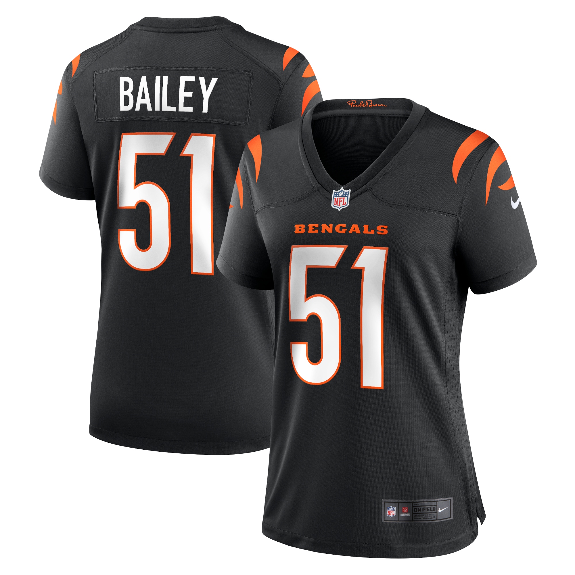 Women's Cincinnati Bengals Markus Bailey Black Game Jersey Js9832