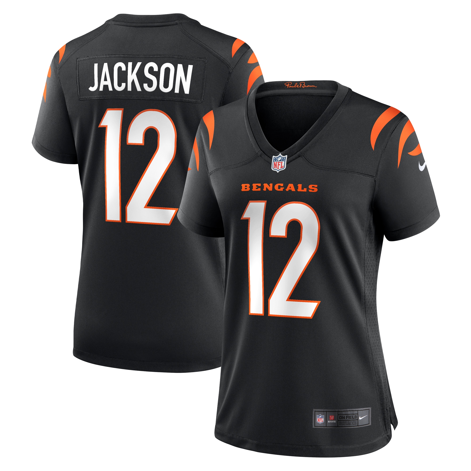 Women's Cincinnati Bengals Shedrick Jackson Black Team Game Jersey Js2296