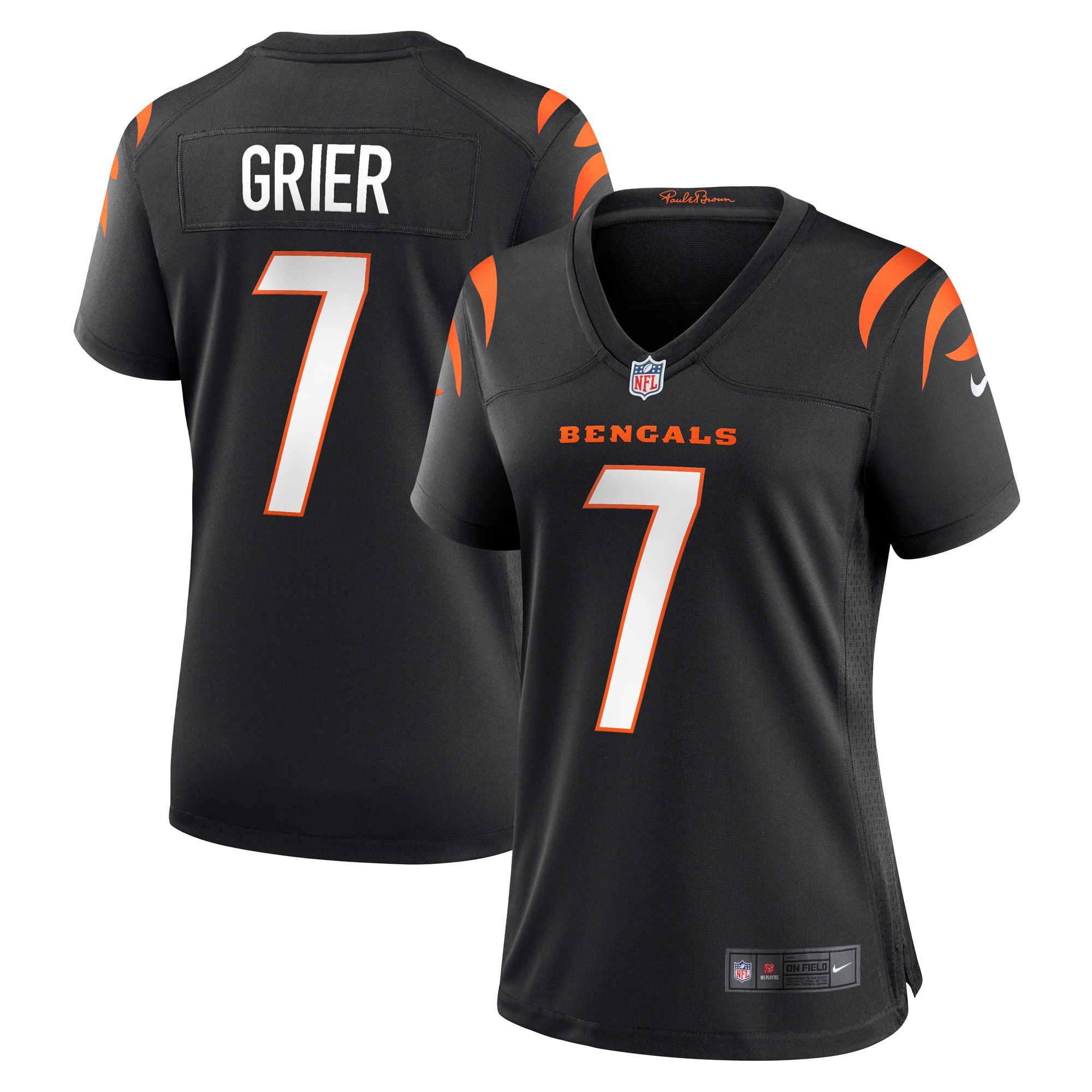 Women's Cincinnati Bengals Will Grier Black Team Game Jersey Js5165