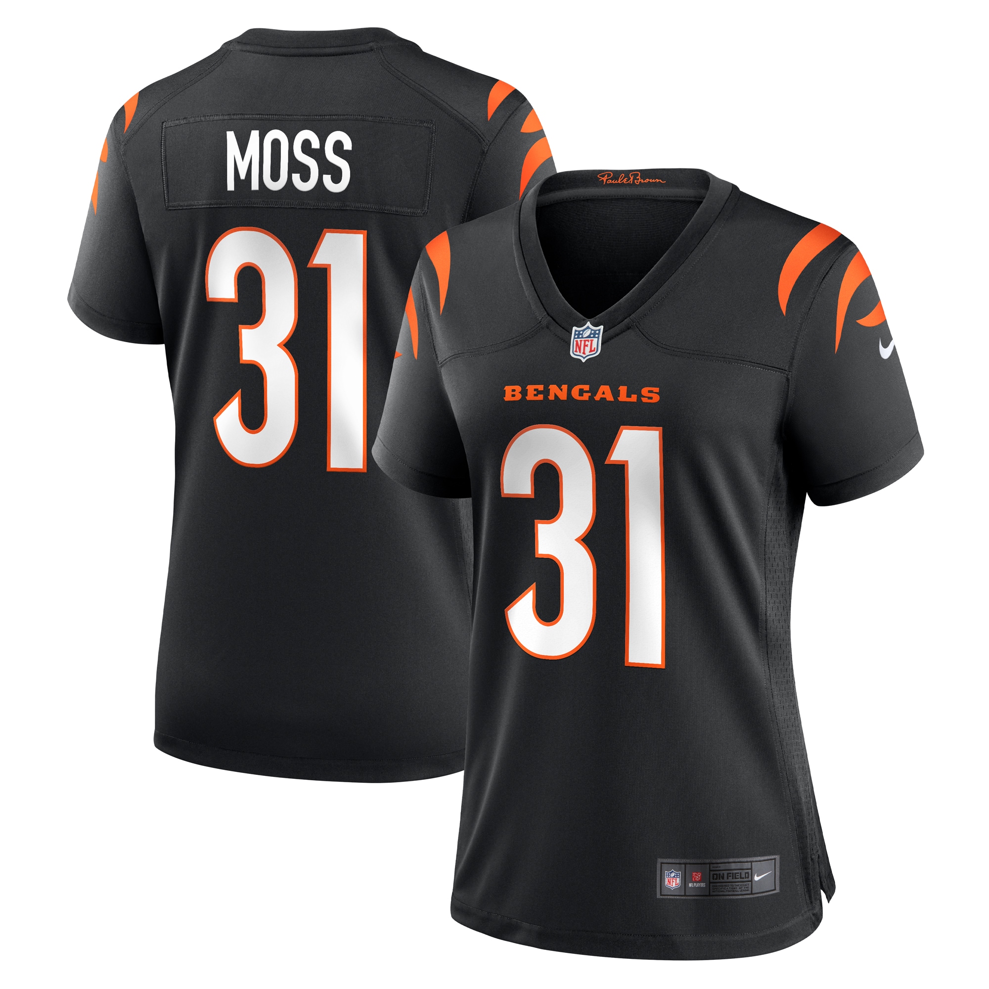 Women's Cincinnati Bengals Zack Moss Black Game Jersey Js5035