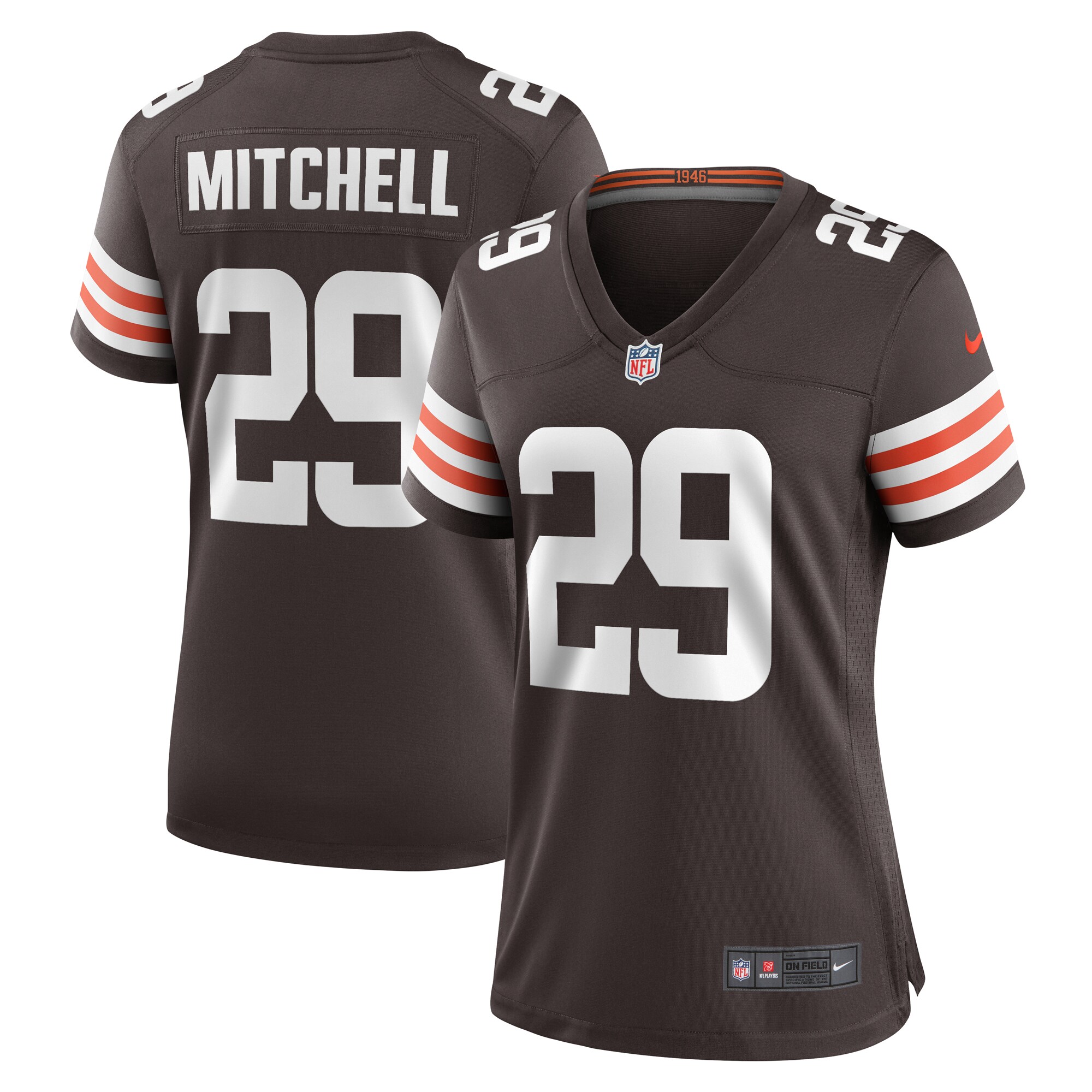 Women's Cleveland Browns Cameron Mitchell Brown Team Game Jersey Js6964