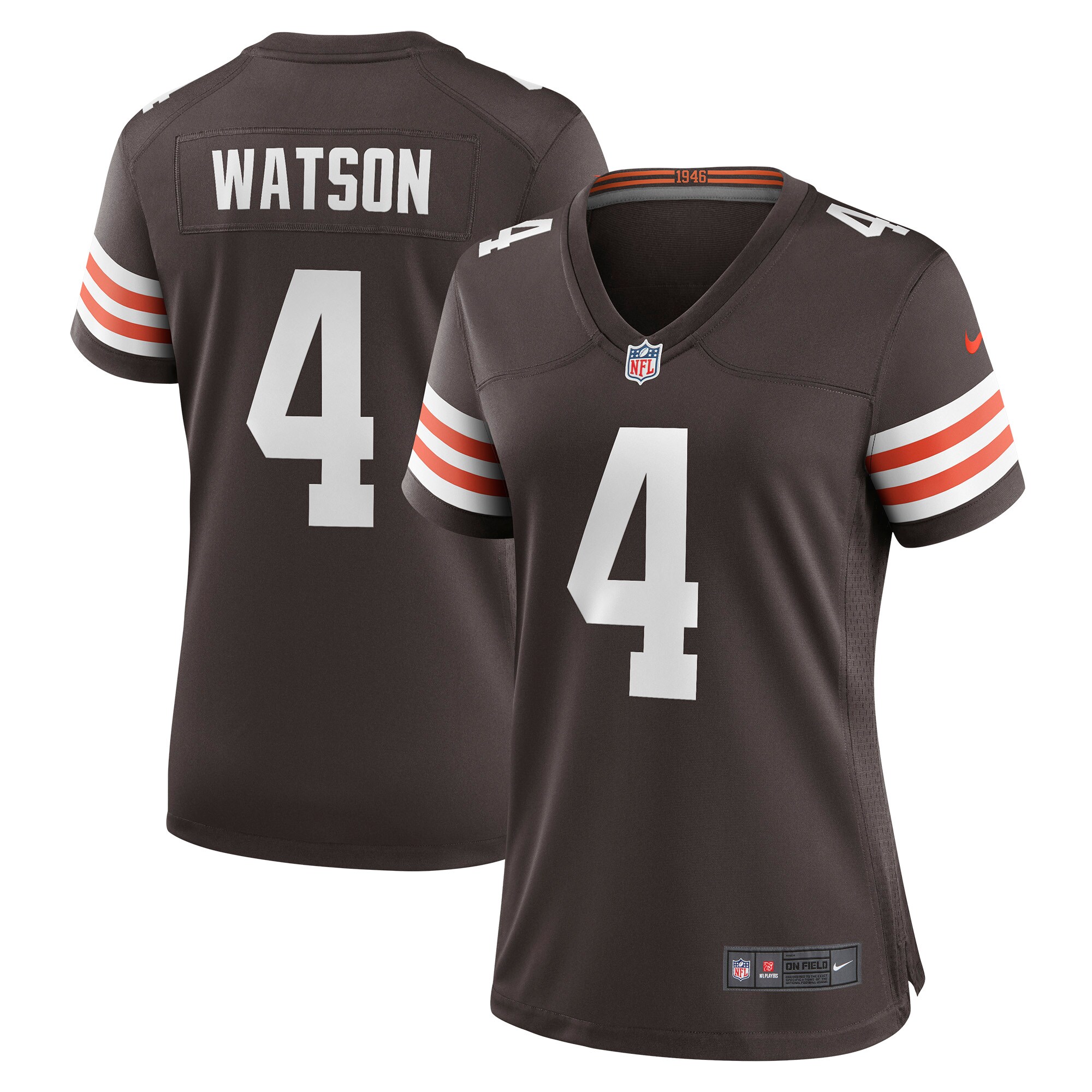 Women's Cleveland Browns Deshaun Watson Brown Player Jersey Js9042