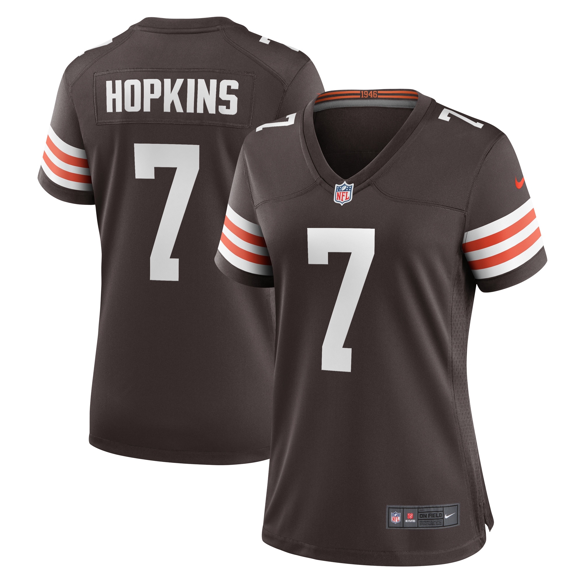 Women's Cleveland Browns Dustin Hopkins Brown Team Game Jersey Js1630