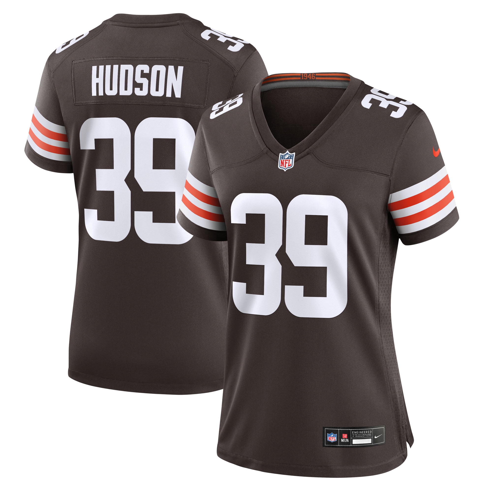 Women's Cleveland Browns Khaleke Hudson Brown Team Game Jersey Js1328