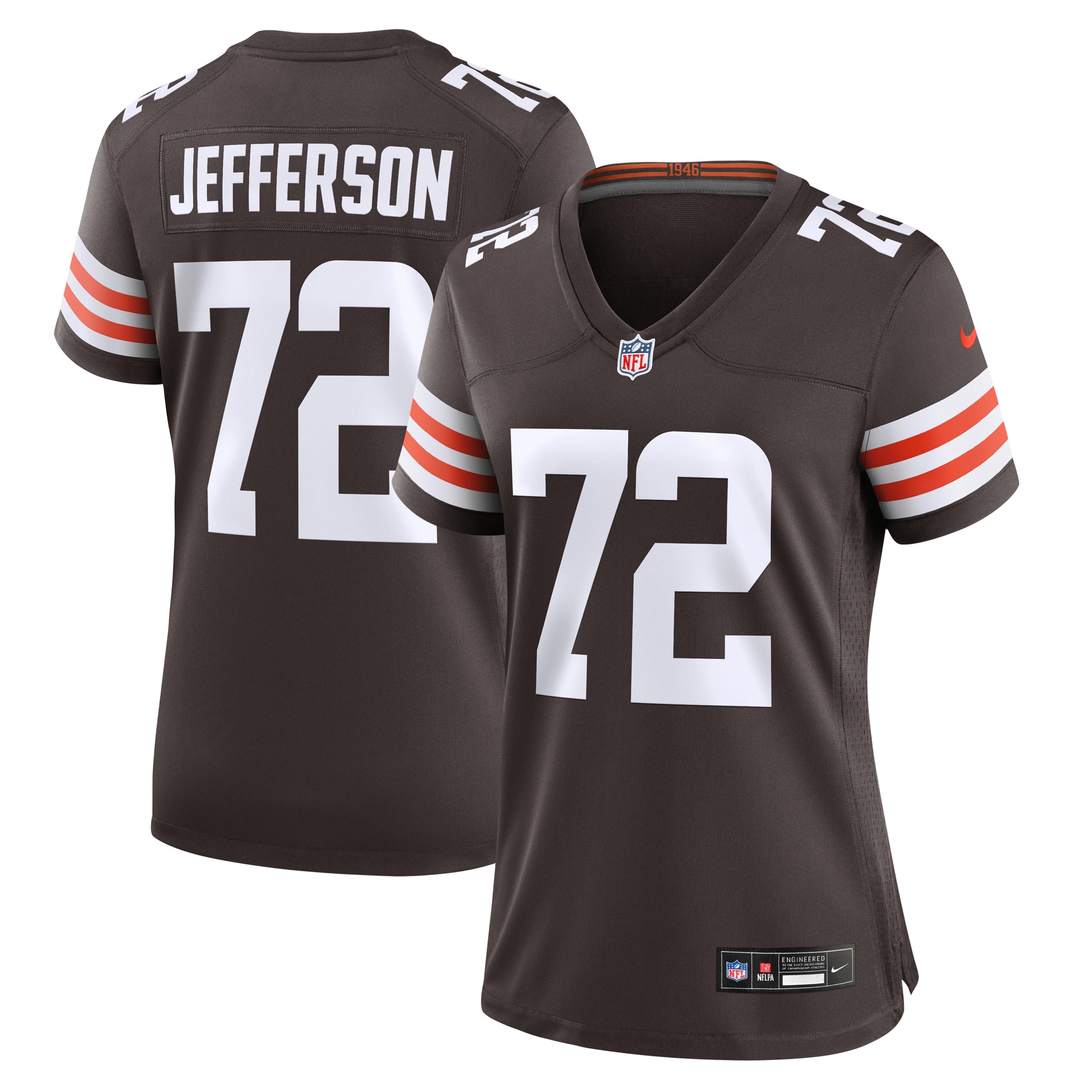 Women's Cleveland Browns Quinton Jefferson Brown Game Jersey Js1633