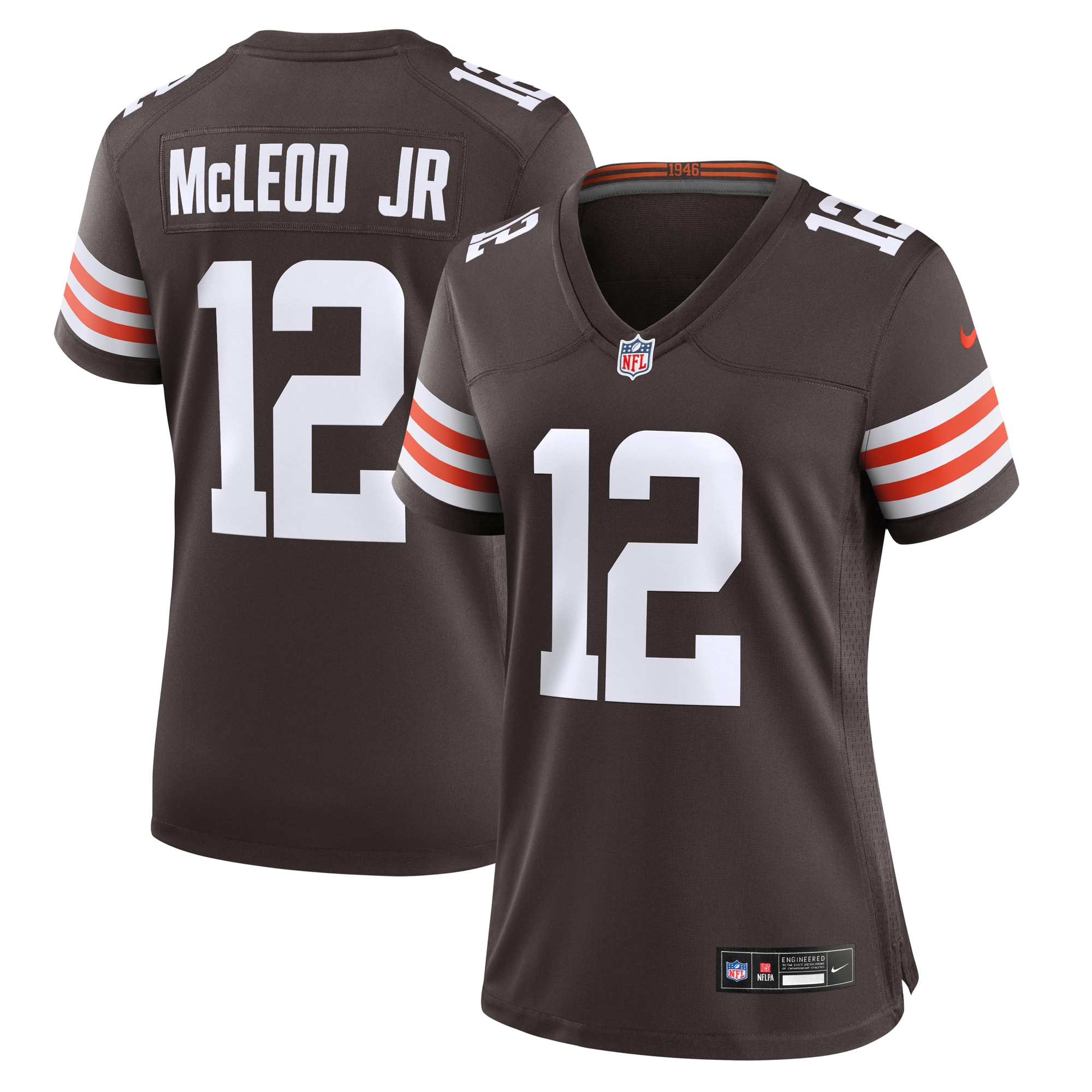 Women's Cleveland Browns Rodney Mcleod Jr Brown Game Jersey Js1473