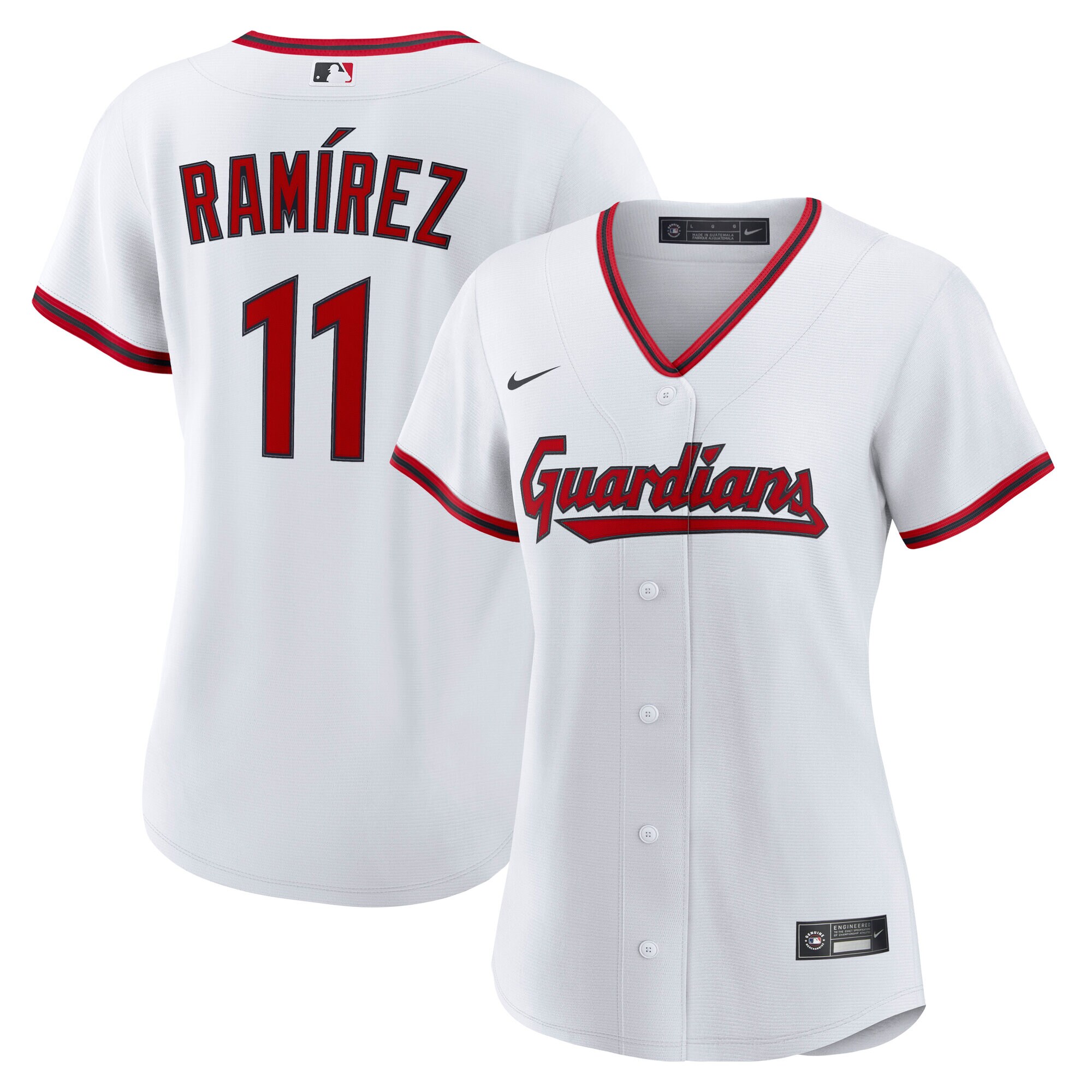 Women's Cleveland Guardians Jose Ramirez White Home 2.0 Player Jersey