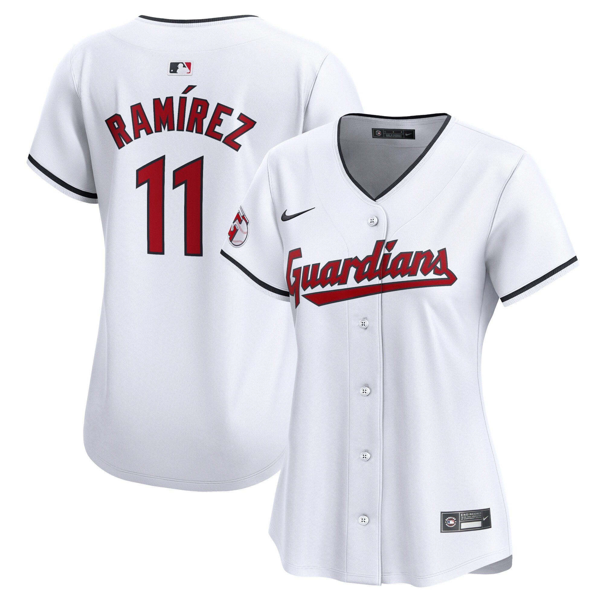Women's Cleveland Guardians Jose Ramirez White Home Limited Player Jersey