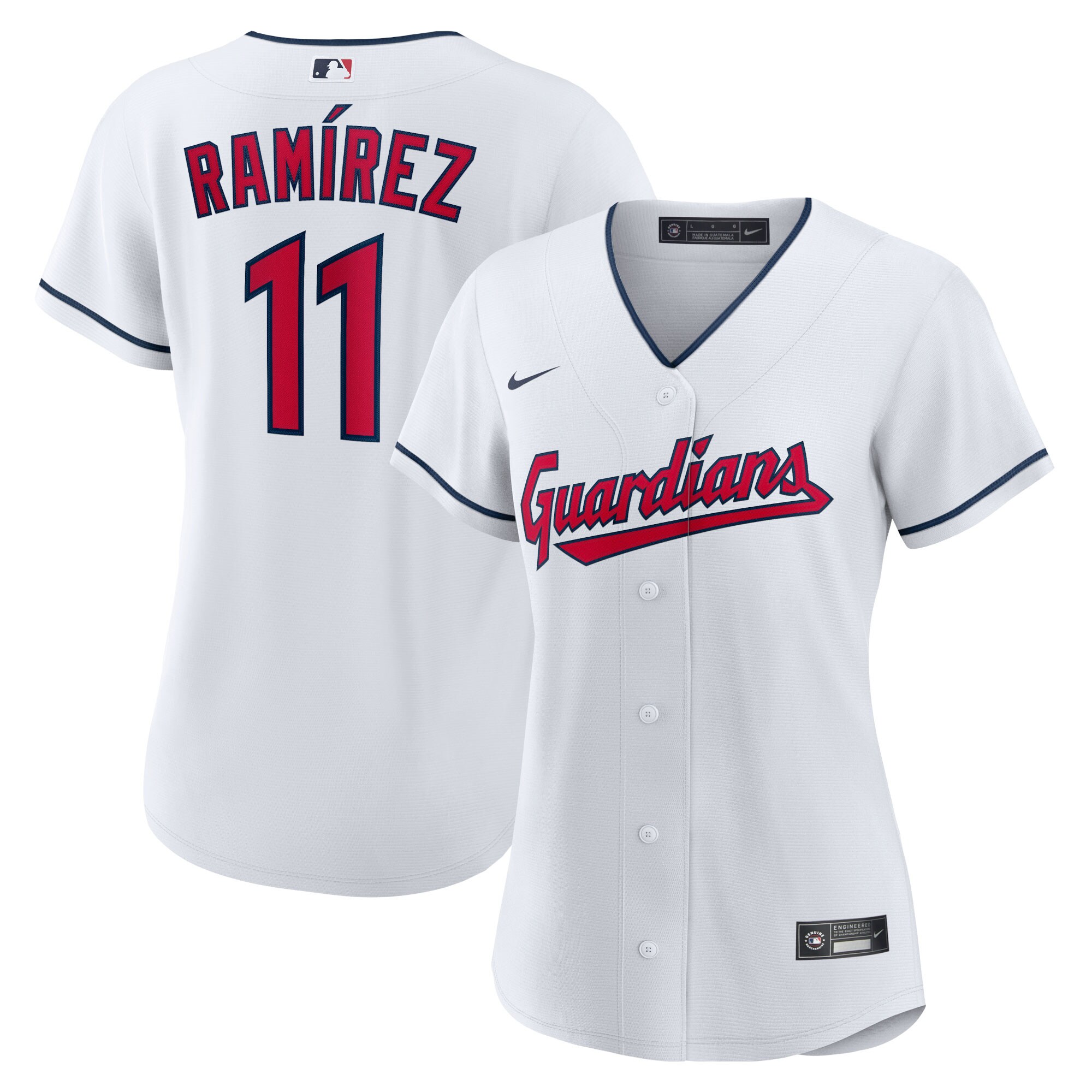 Women's Cleveland Guardians Jose Ramirez White Home Player Jersey