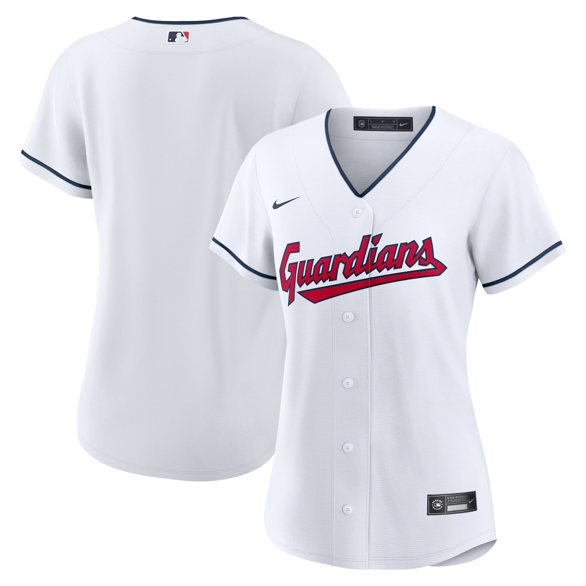 Women's Cleveland Guardians White Home Team Jersey