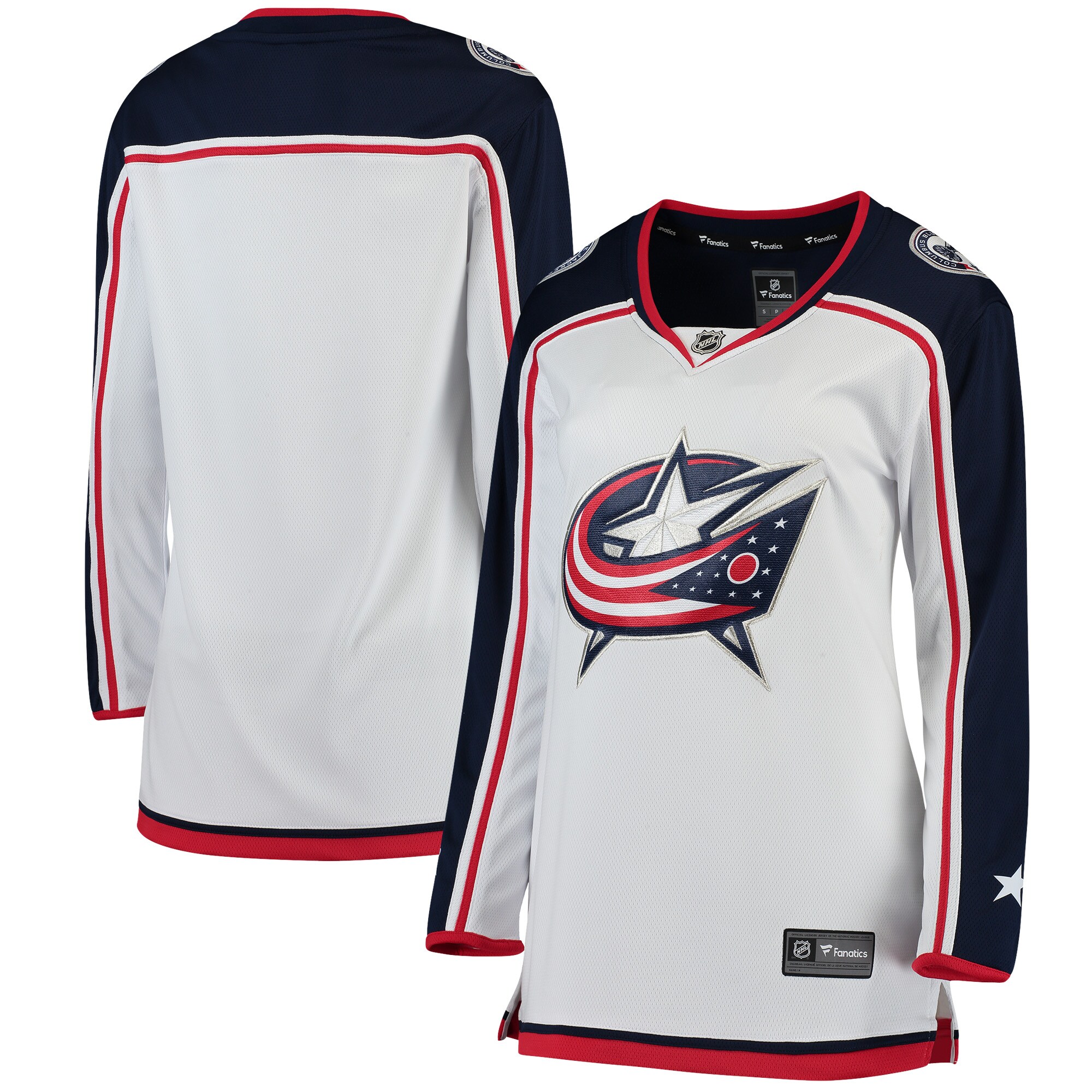 Women's Columbus Blue Jackets White Away Breakaway Jersey